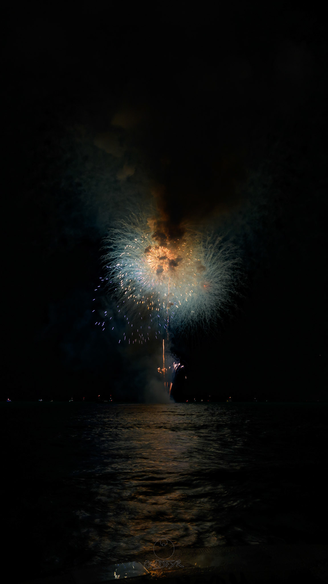 Waikiki Friday Night Fireworks as Watched from the Waikiki Pier (Walls)