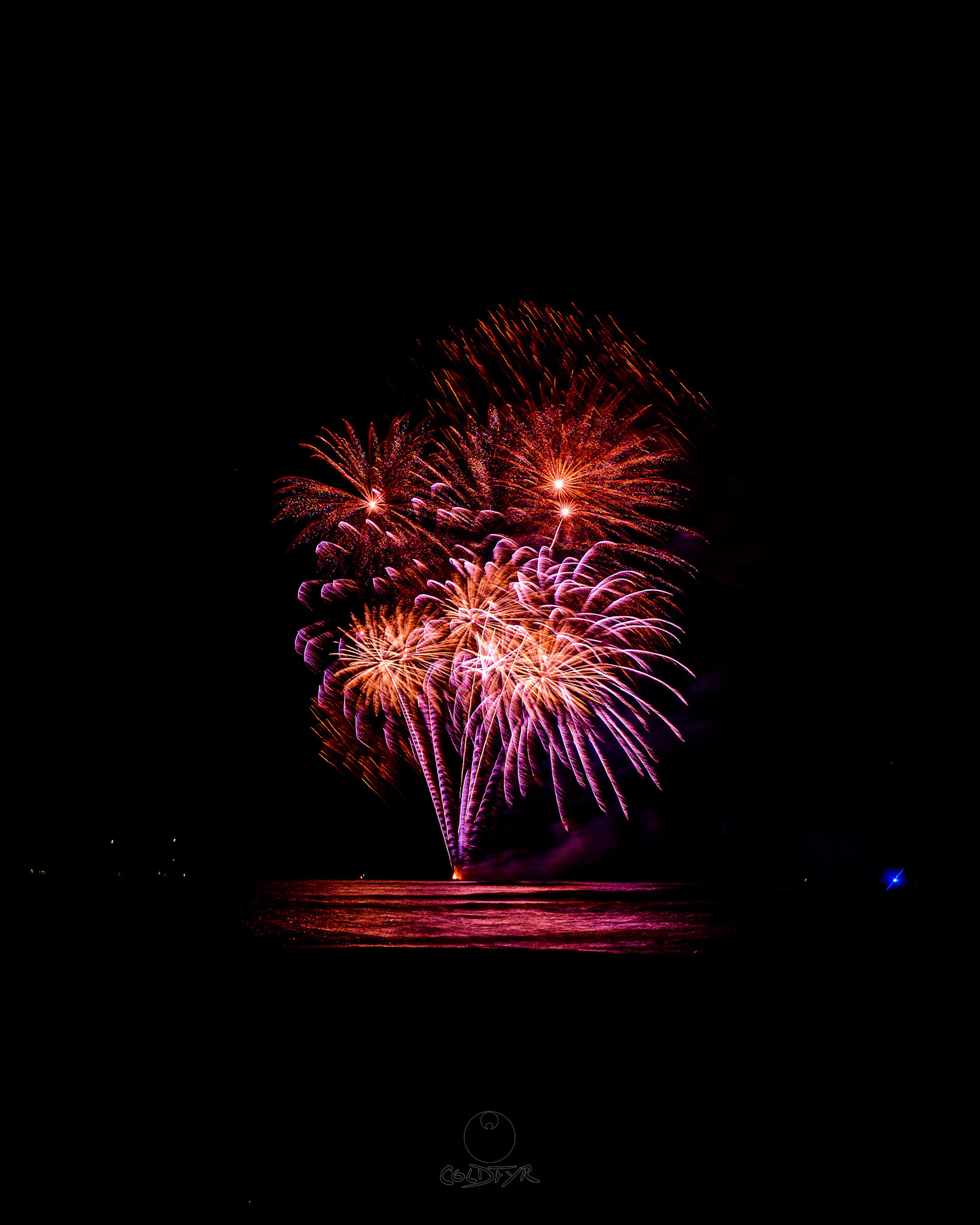 Waikiki Friday Night Fireworks as Watched from the Waikiki Pier (Walls)