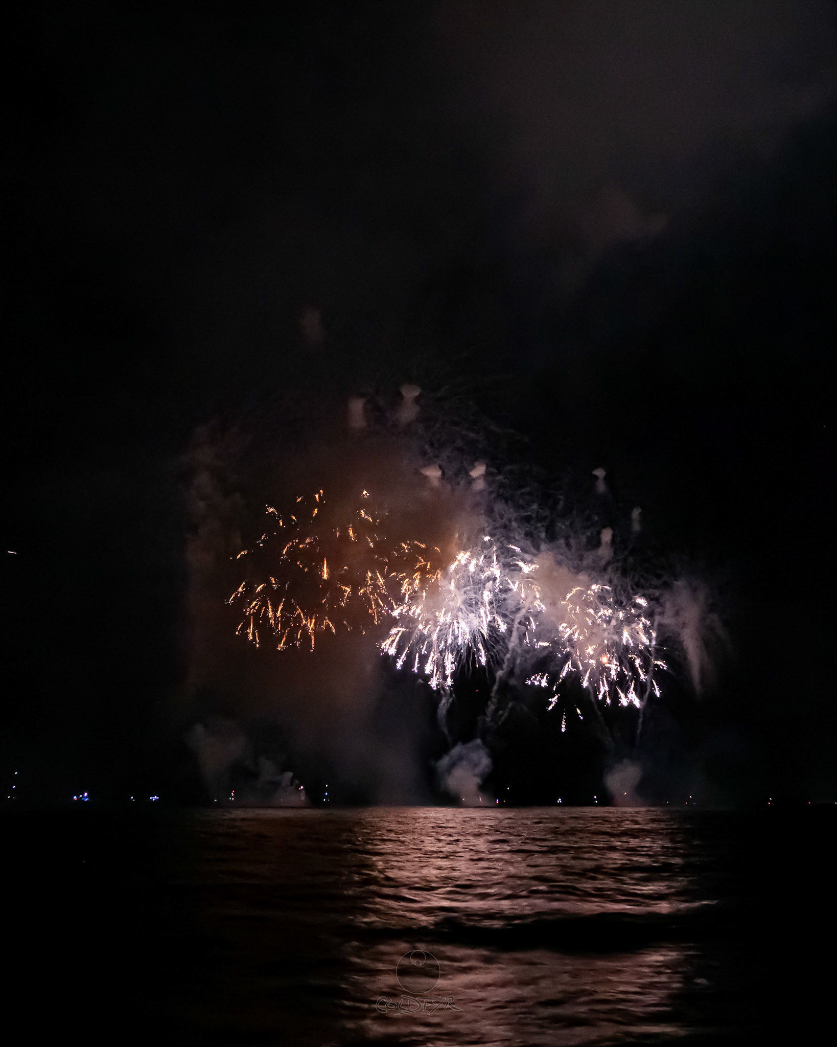 Waikiki Friday Night Fireworks as Watched from the Waikiki Pier (Walls)