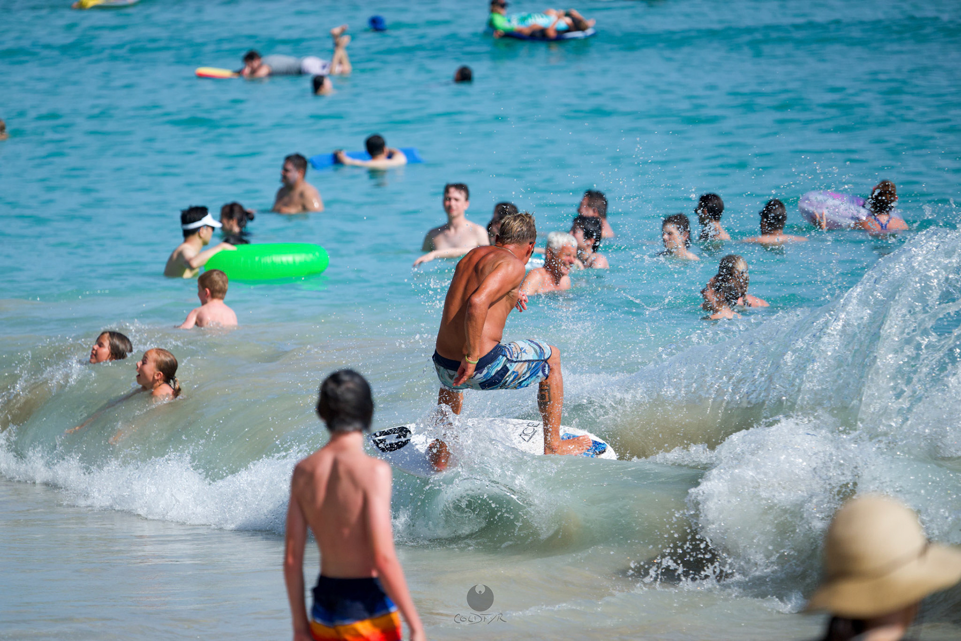 Brian "Hollywood" rips the Waikiki shore break.