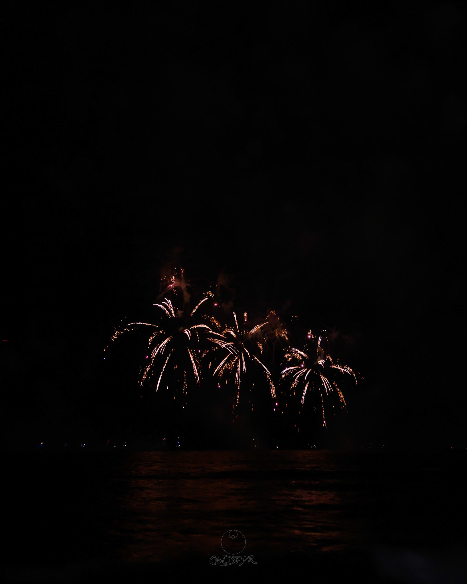 Waikiki Friday Night Fireworks as Watched from the Waikiki Pier (Walls)