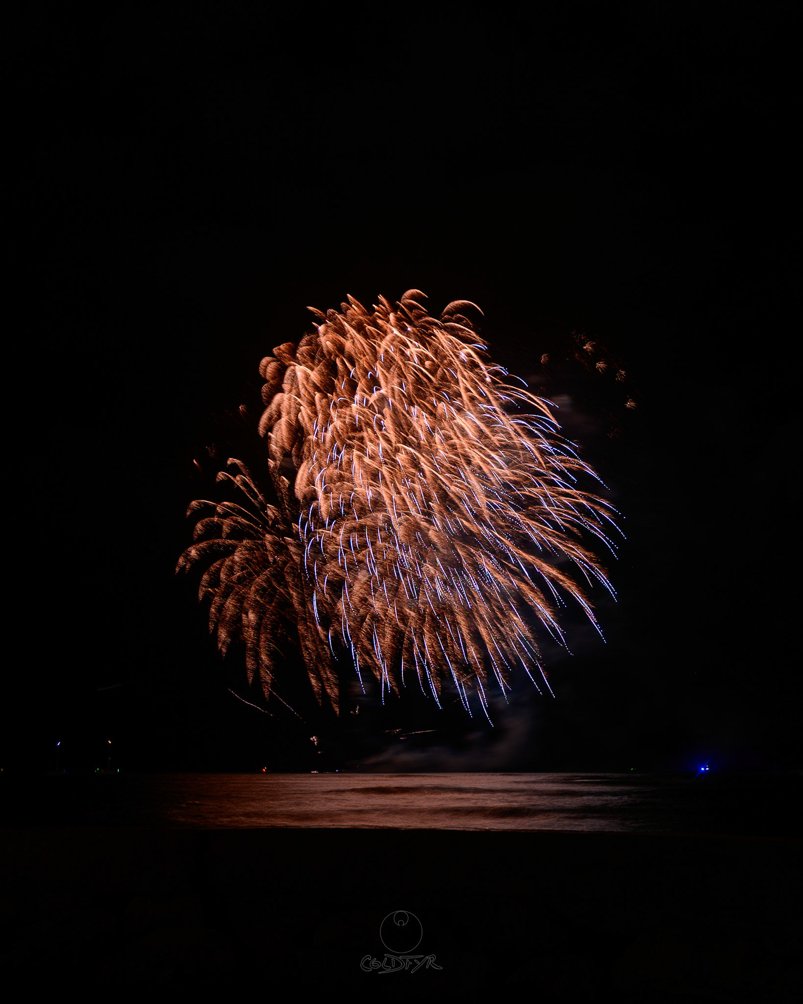 Waikiki Friday Night Fireworks as Watched from the Waikiki Pier (Walls)
