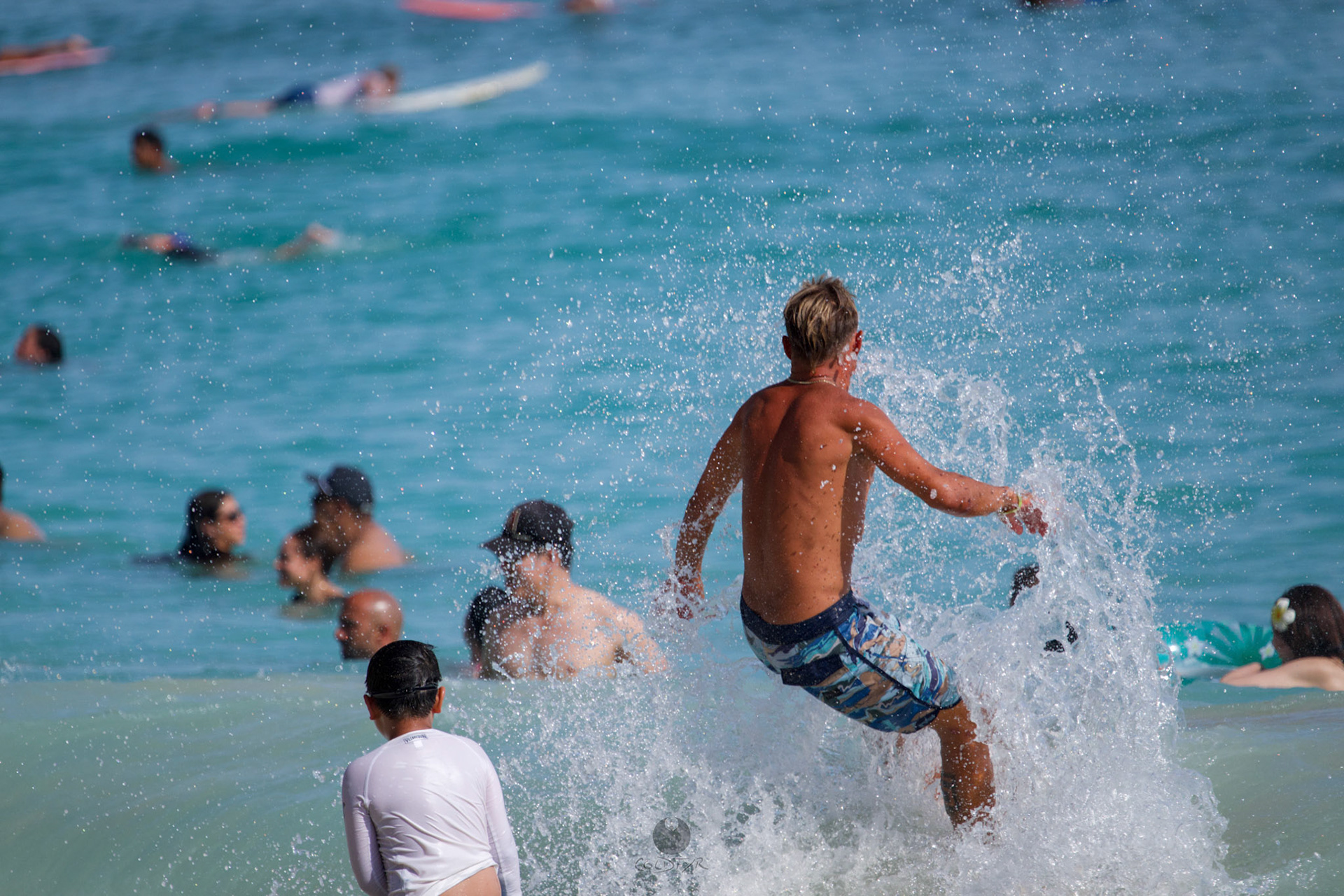 Brian "Hollywood" rips the Waikiki shore break.