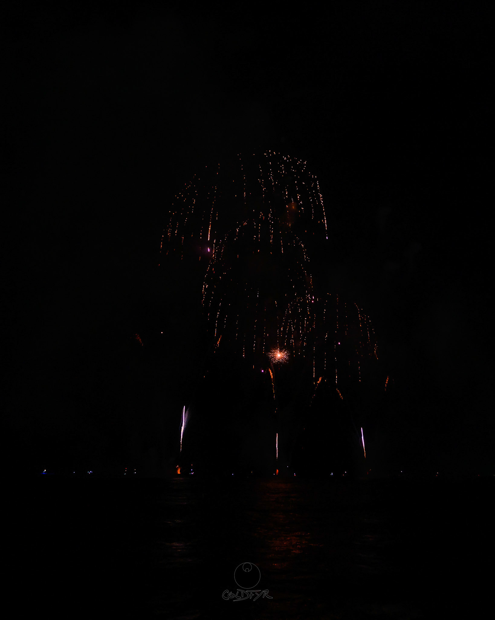 Waikiki Friday Night Fireworks as Watched from the Waikiki Pier (Walls)