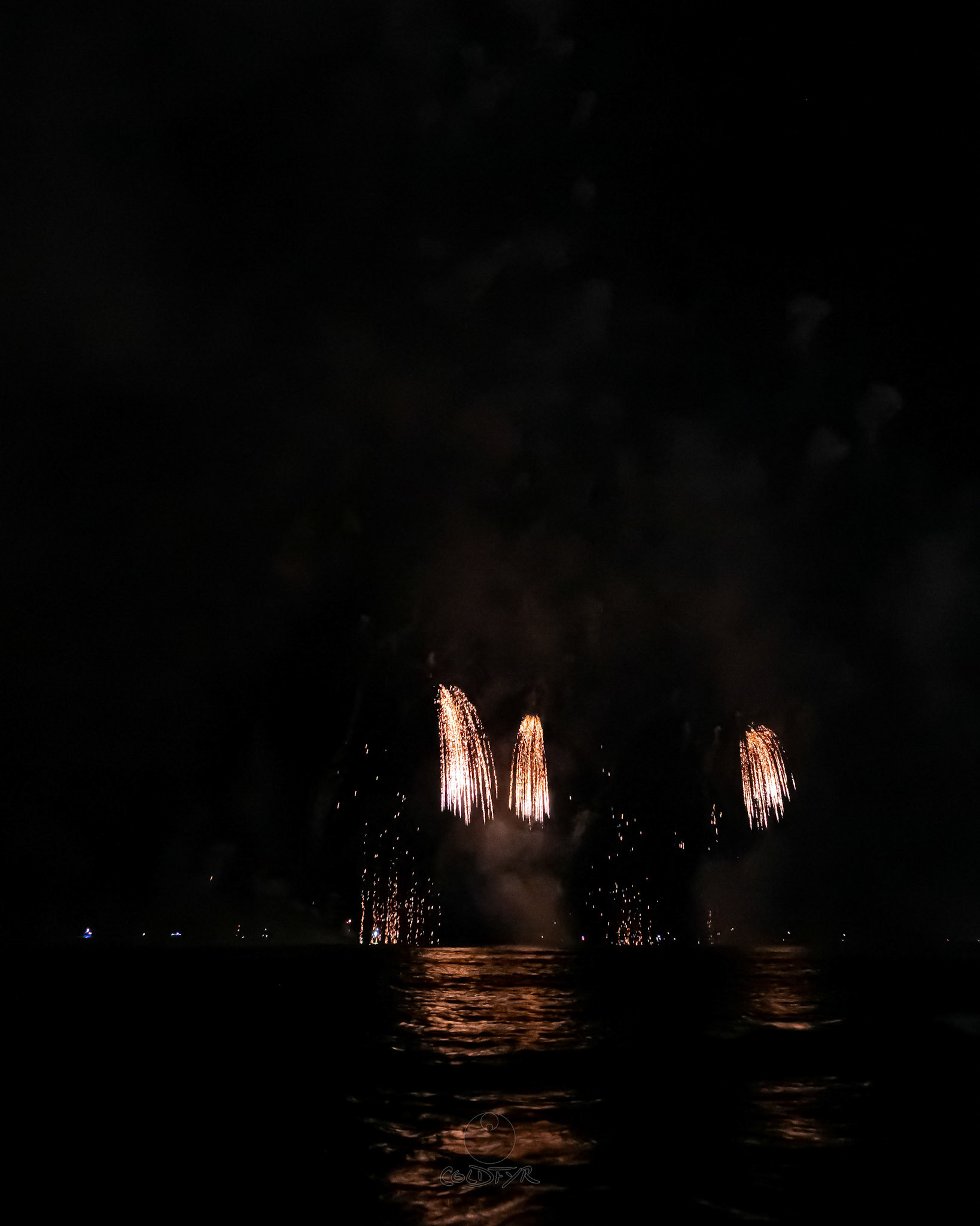 Waikiki Friday Night Fireworks as Watched from the Waikiki Pier (Walls)