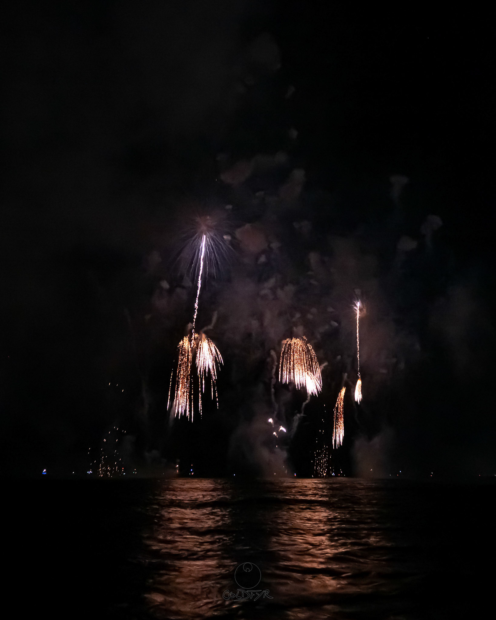 Waikiki Friday Night Fireworks as Watched from the Waikiki Pier (Walls)