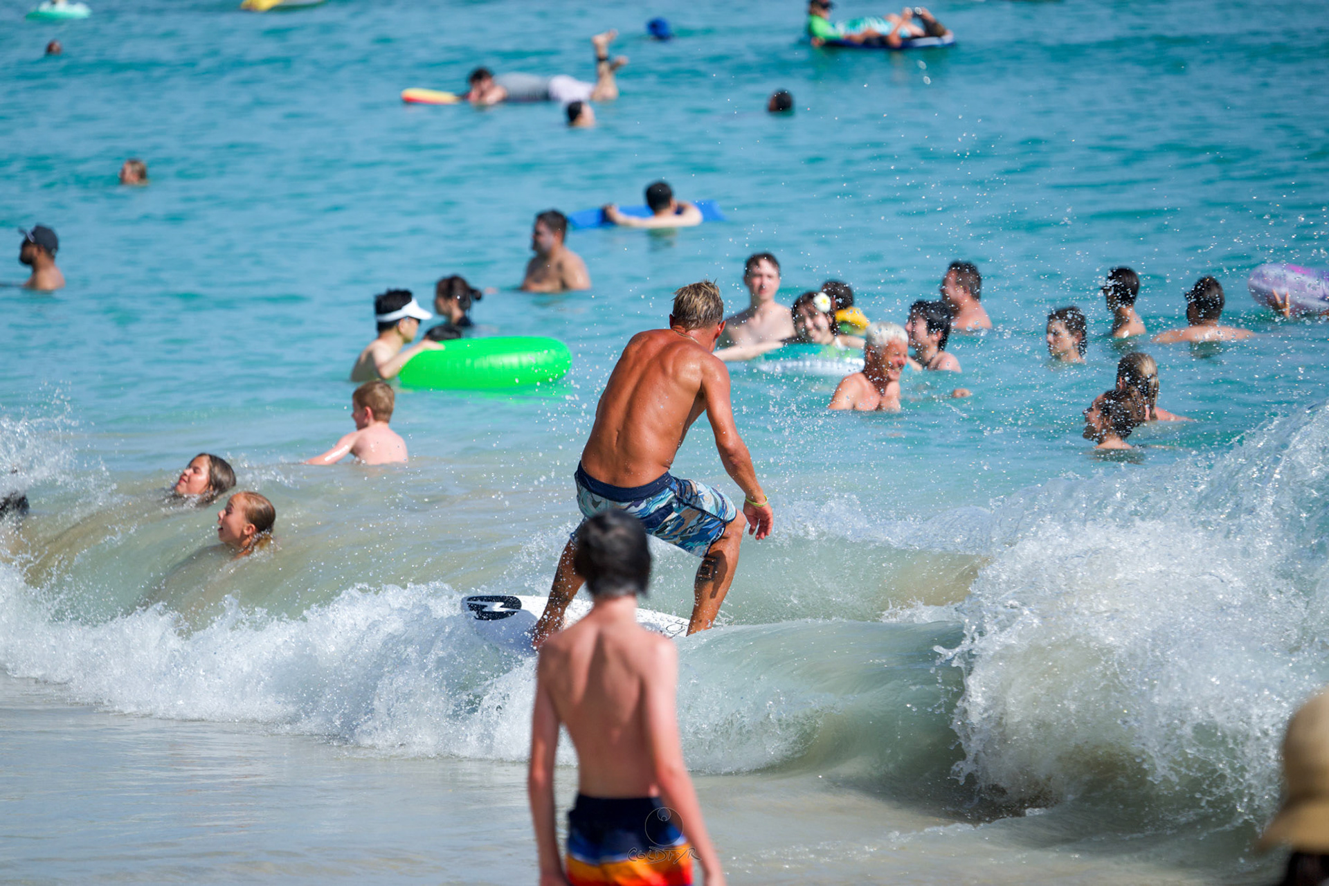 Brian "Hollywood" rips the Waikiki shore break.