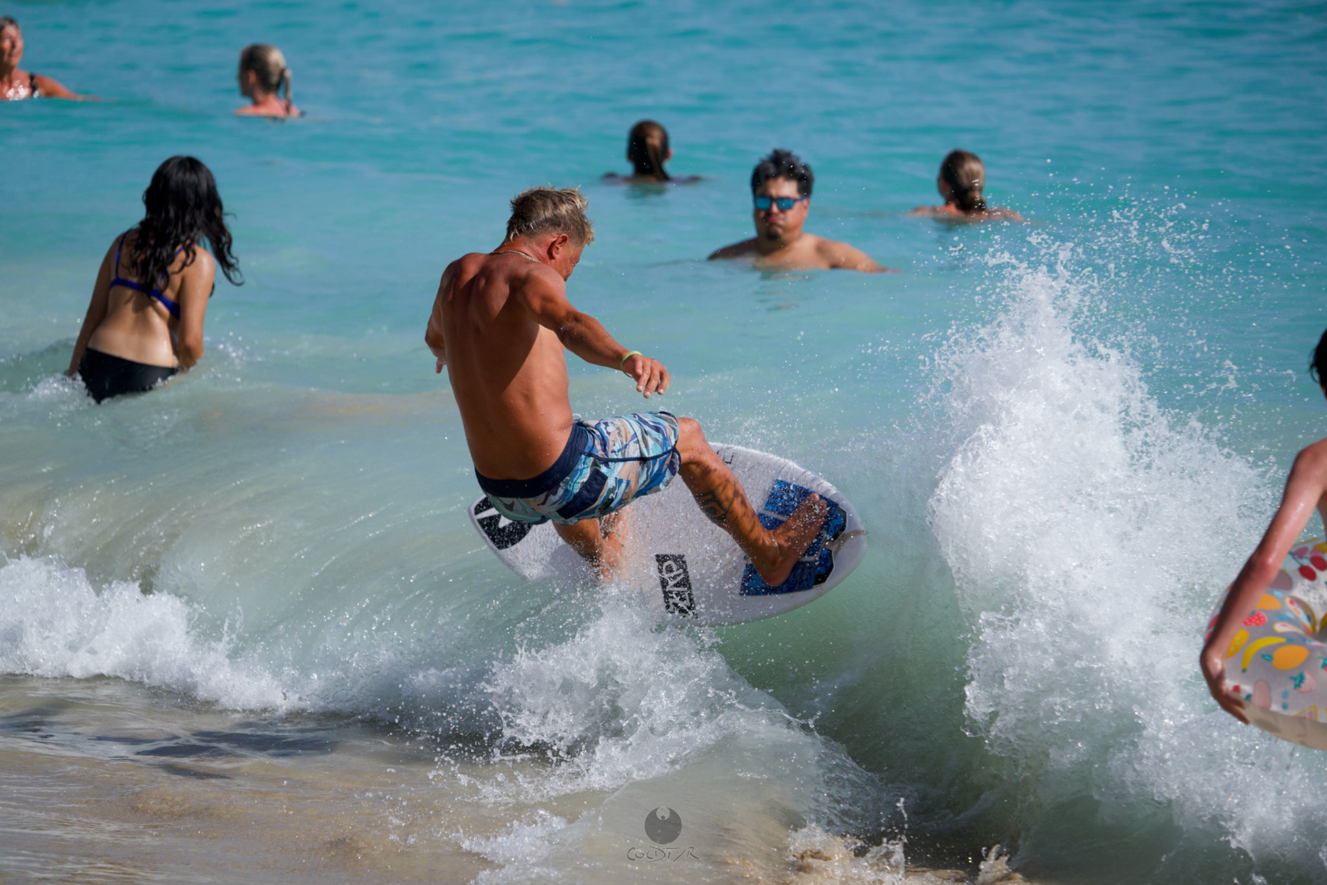 Brian "Hollywood" rips the Waikiki shore break.