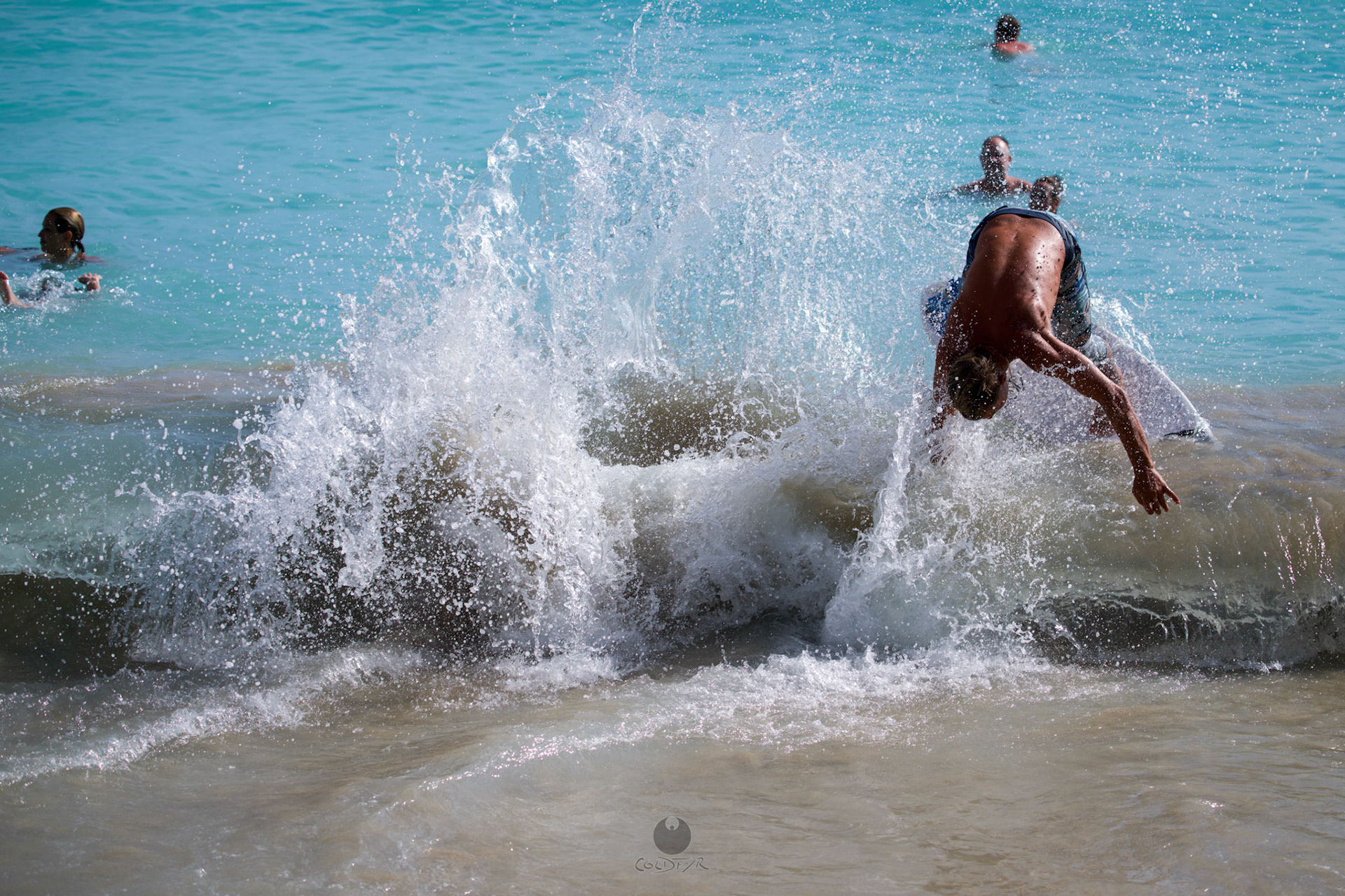Brian "Hollywood" rips the Waikiki shore break.