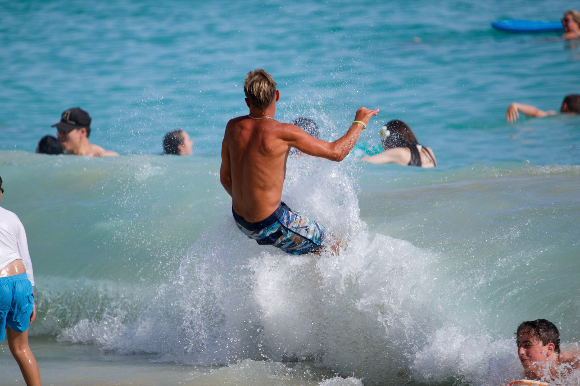 Brian "Hollywood" rips the Waikiki shore break.