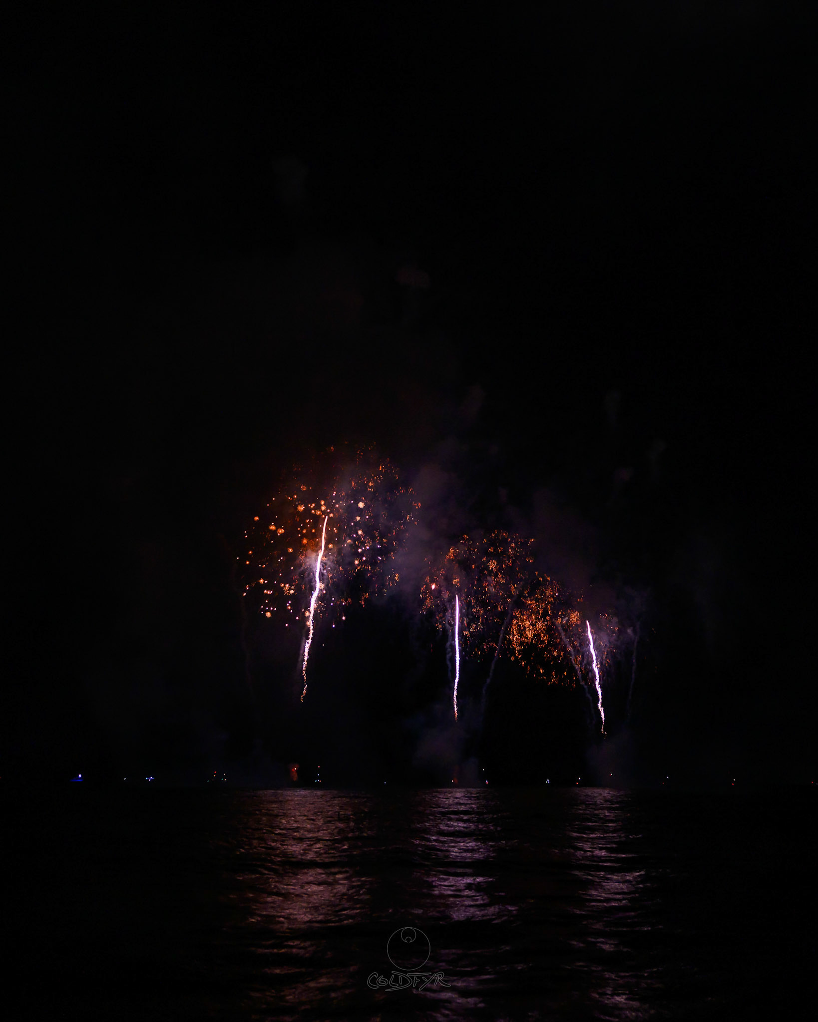 Waikiki Friday Night Fireworks as Watched from the Waikiki Pier (Walls)