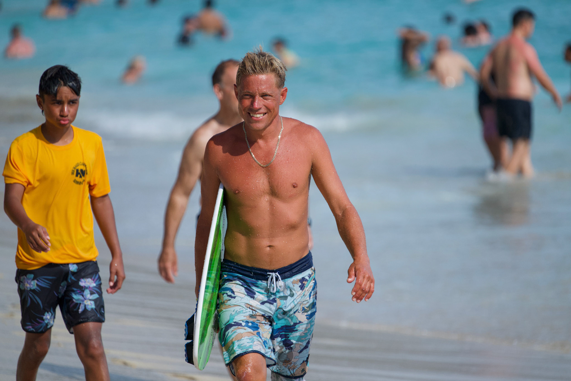 Brian "Hollywood" rips the Waikiki shore break.