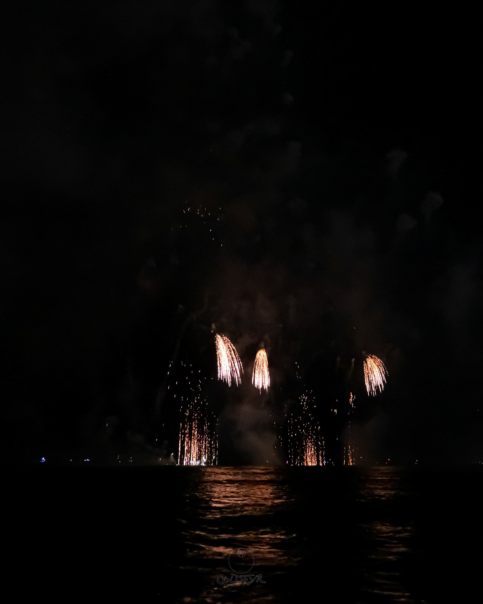 Waikiki Friday Night Fireworks as Watched from the Waikiki Pier (Walls)