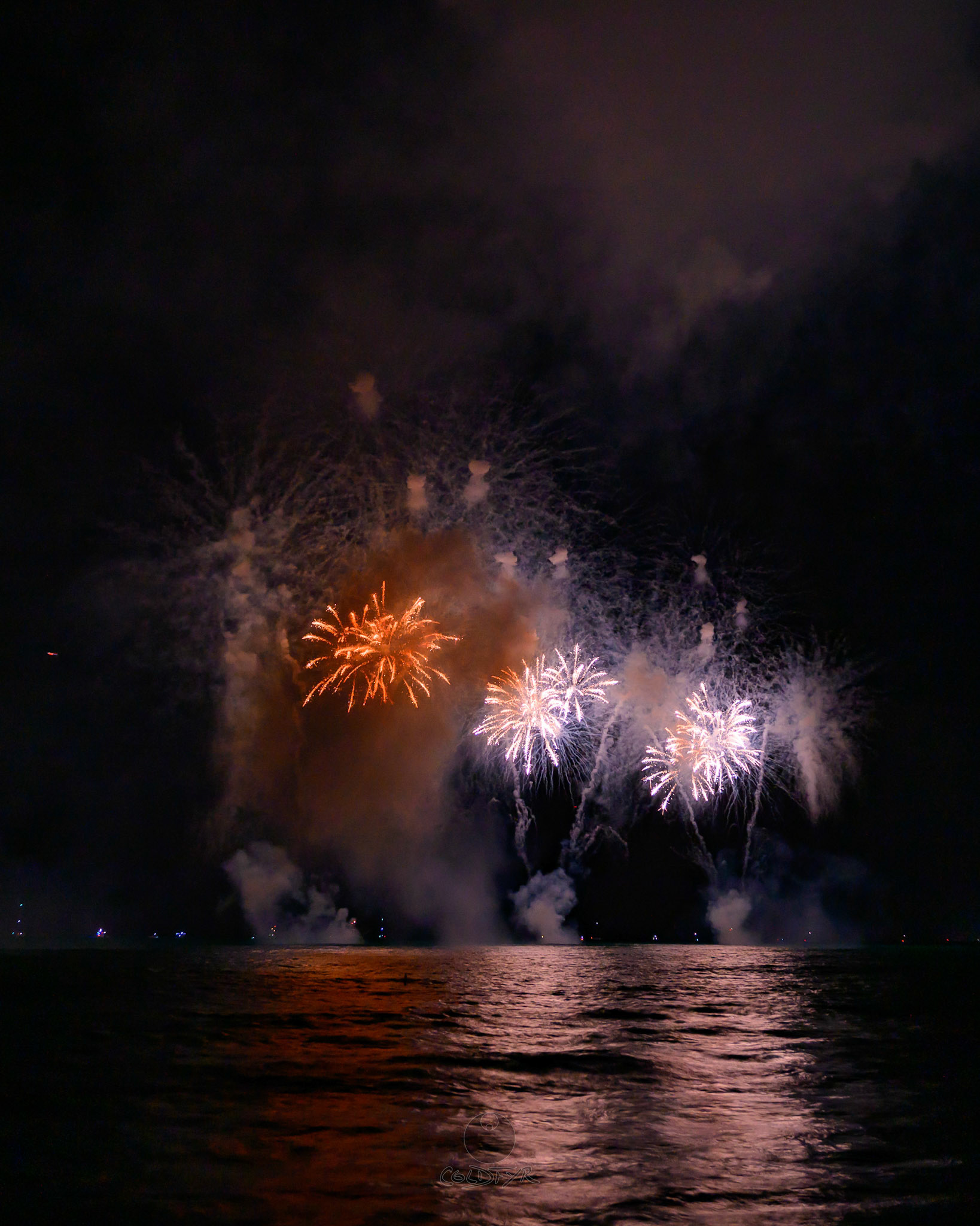 Waikiki Friday Night Fireworks as Watched from the Waikiki Pier (Walls)