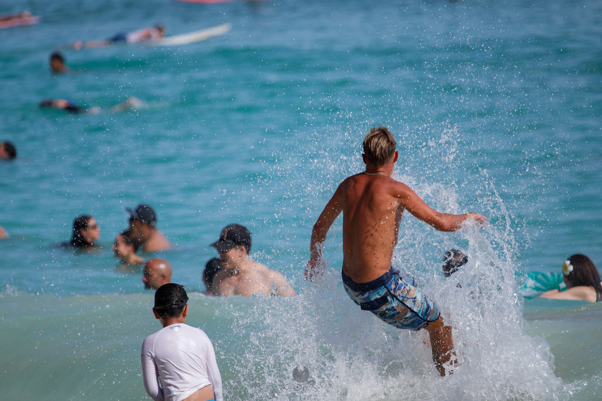 Brian "Hollywood" rips the Waikiki shore break.