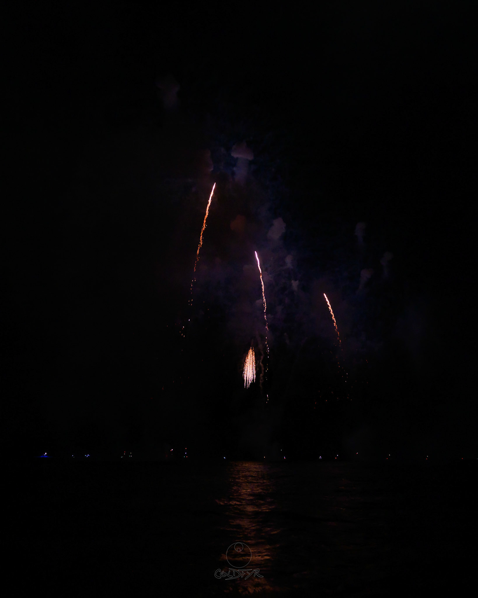 Waikiki Friday Night Fireworks as Watched from the Waikiki Pier (Walls)