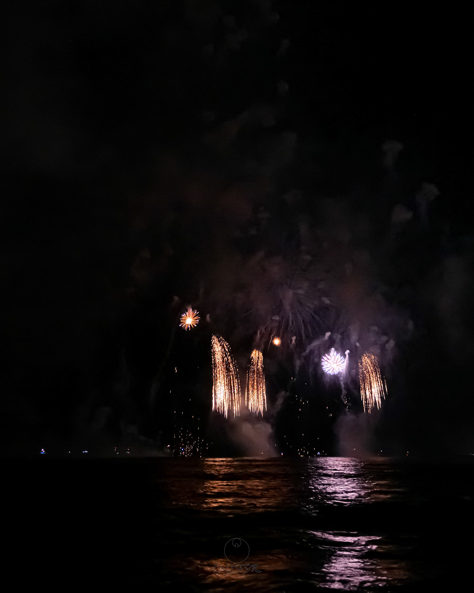 Waikiki Friday Night Fireworks as Watched from the Waikiki Pier (Walls)