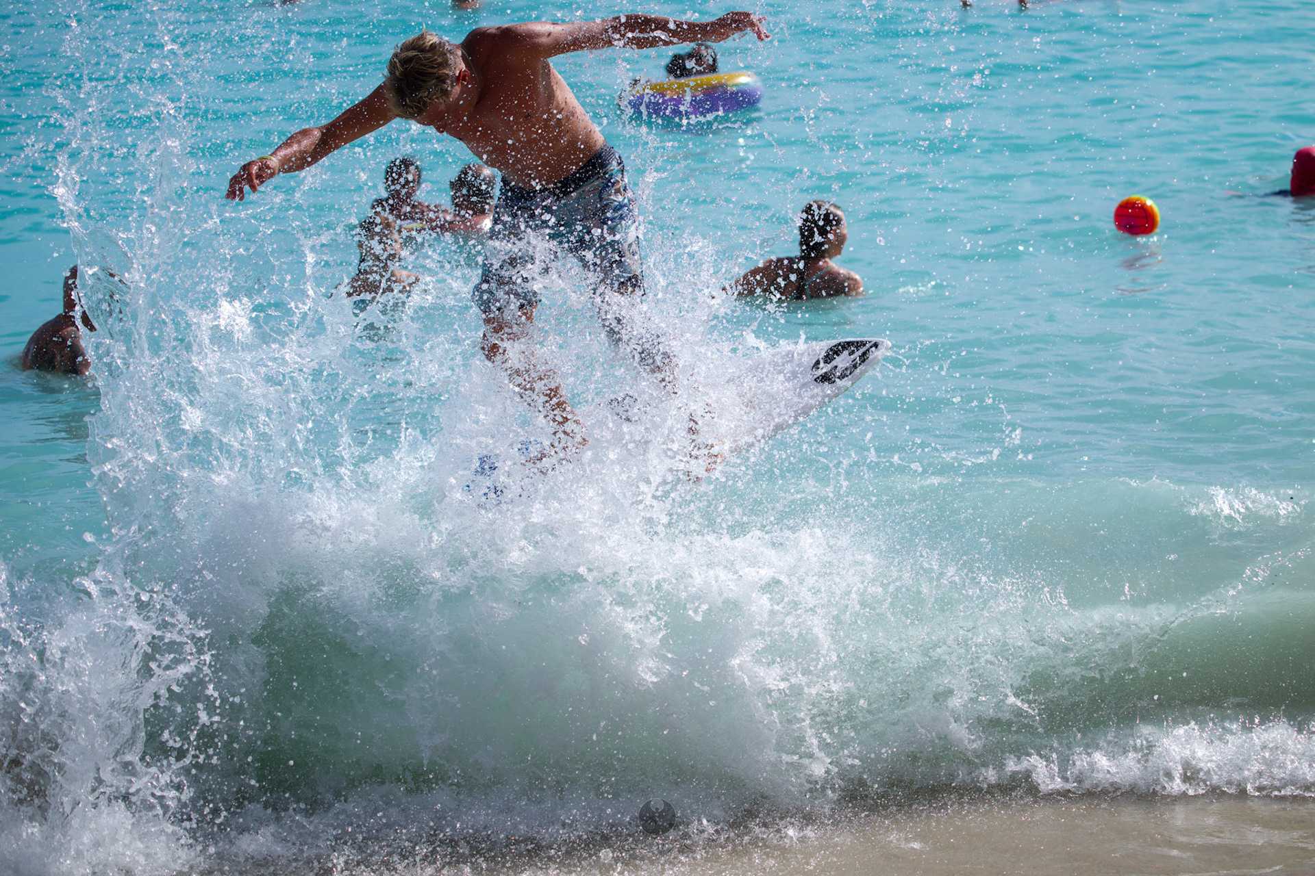 Brian "Hollywood" rips the Waikiki shore break.