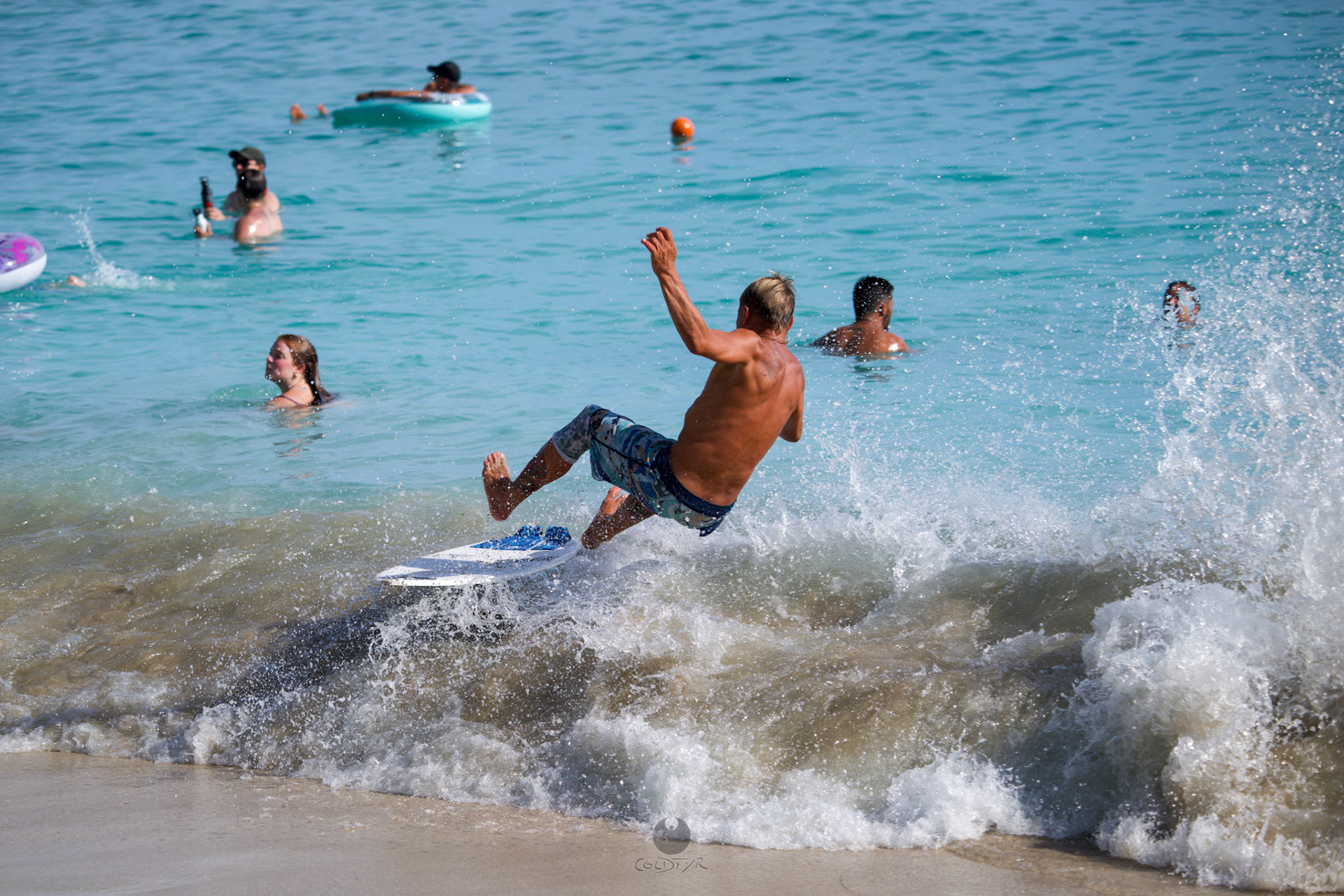 Brian "Hollywood" rips the Waikiki shore break.