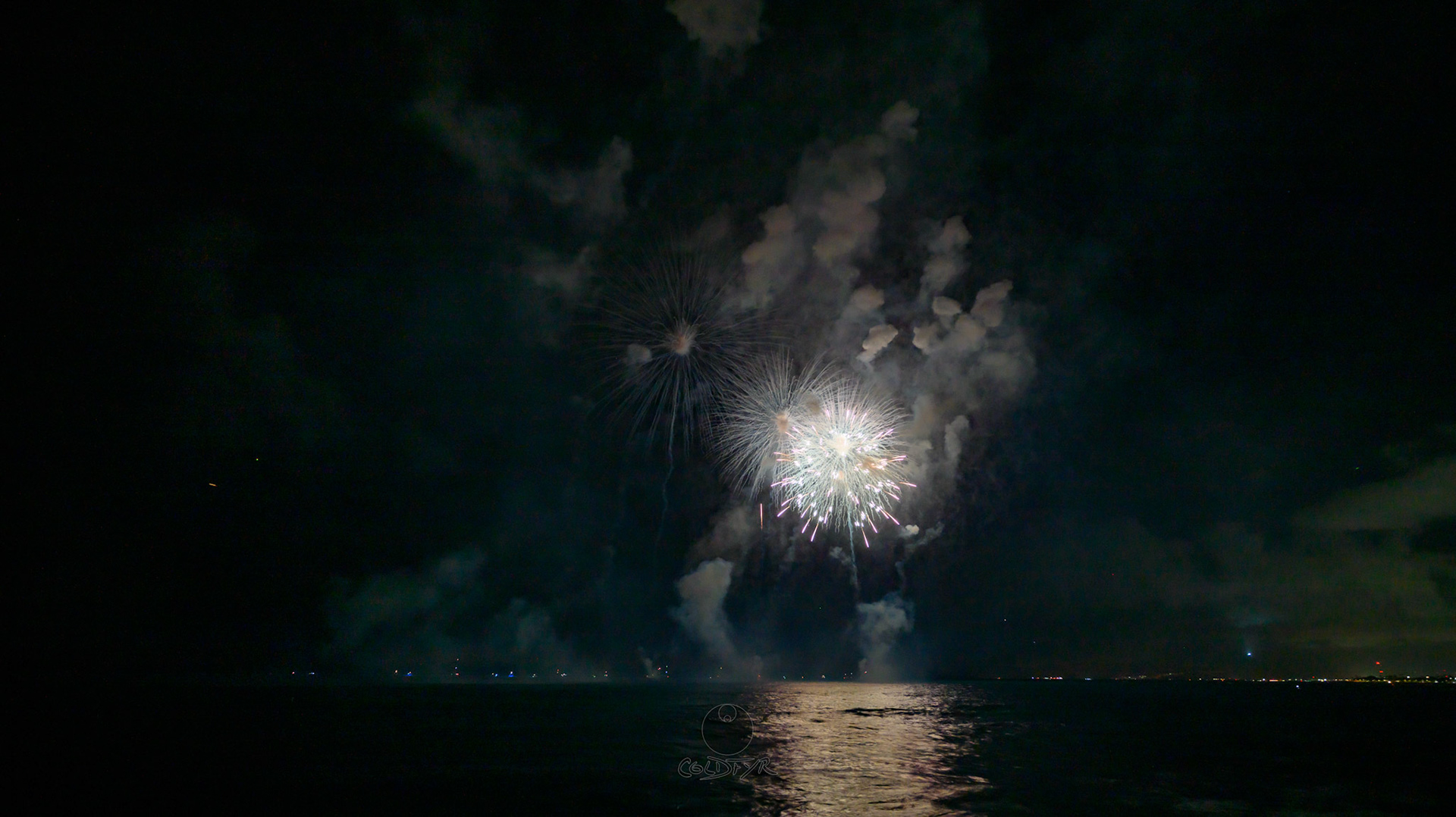 Waikiki Friday Night Fireworks as Watched from the Waikiki Pier (Walls)