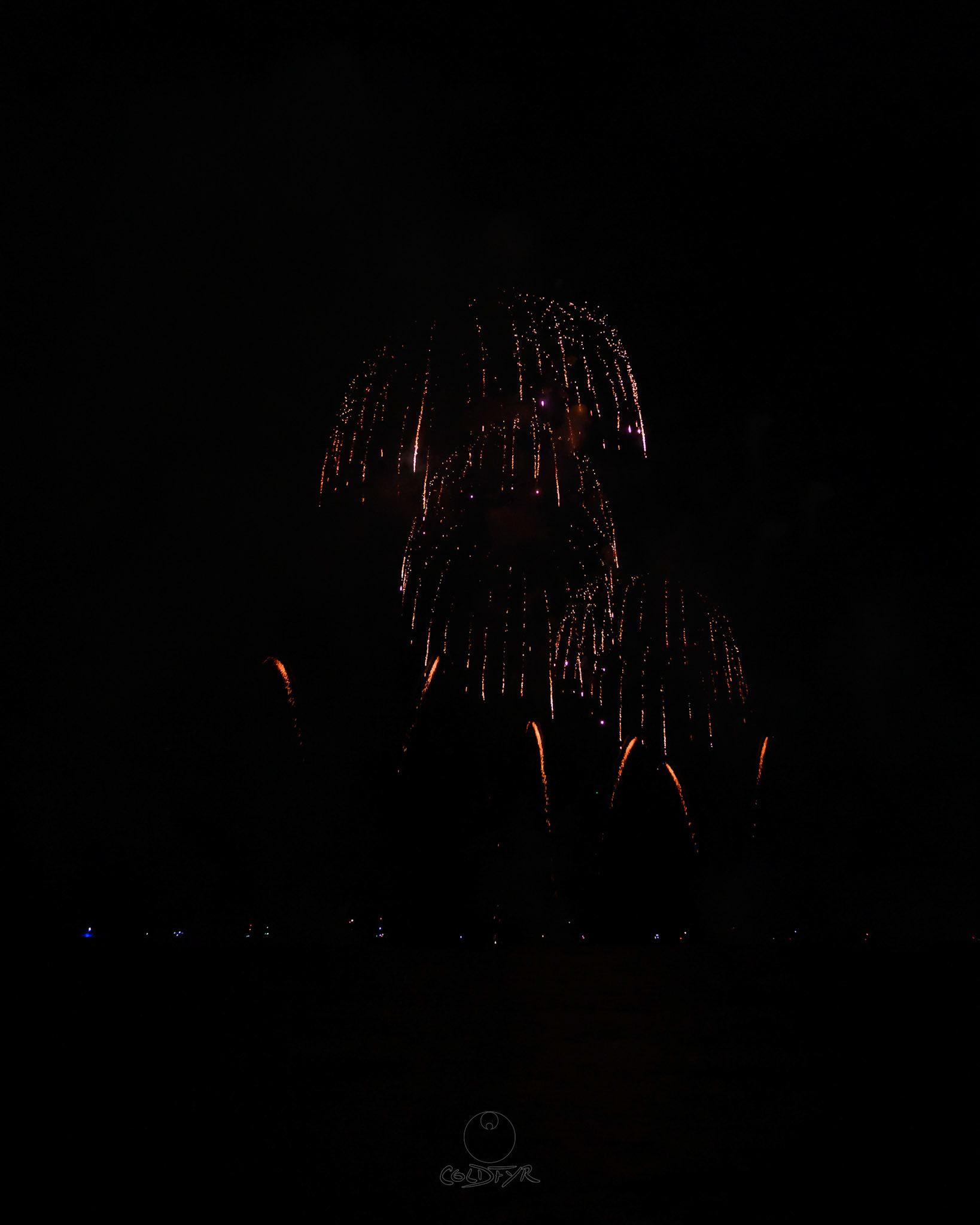 Waikiki Friday Night Fireworks as Watched from the Waikiki Pier (Walls)