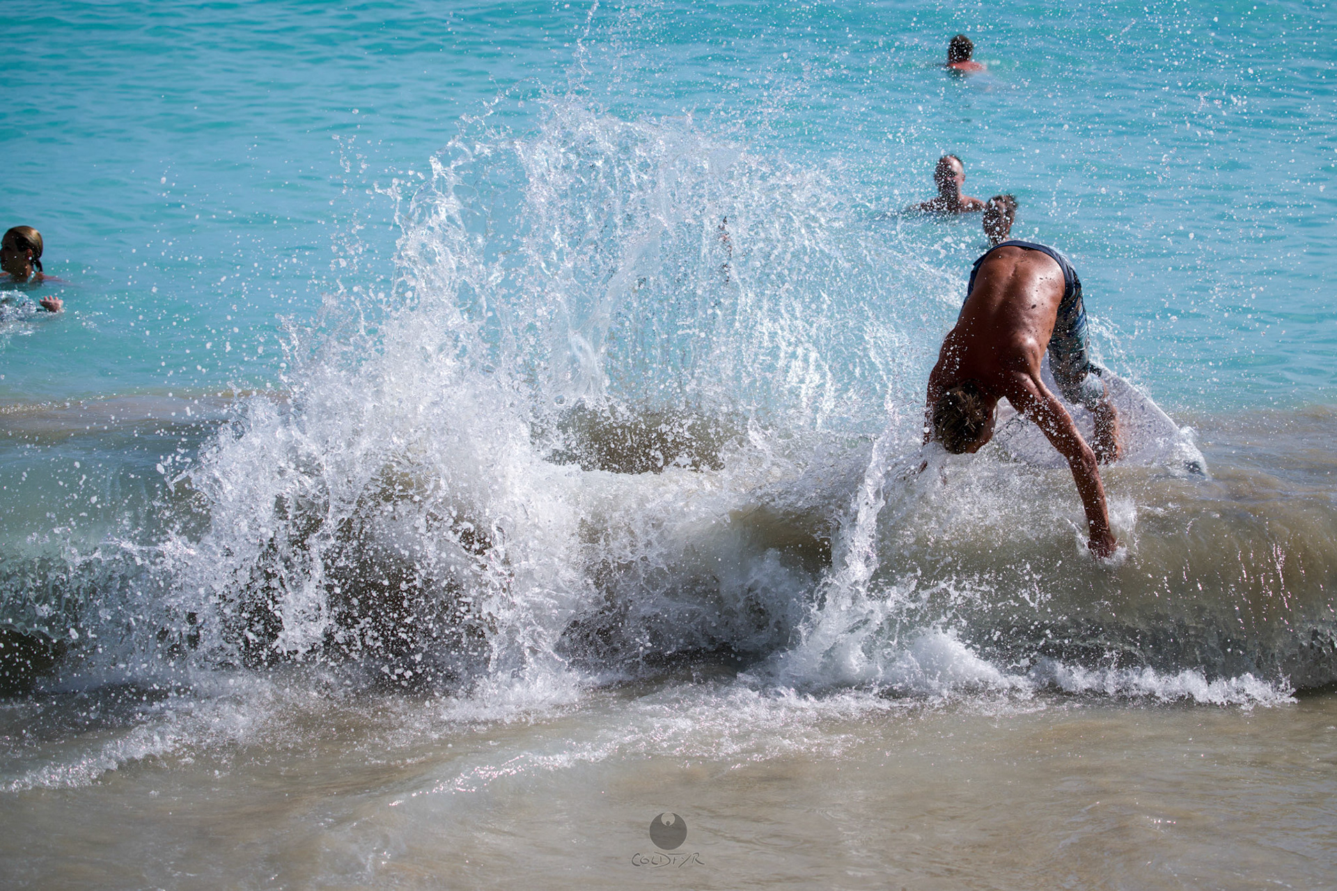 Brian "Hollywood" rips the Waikiki shore break.