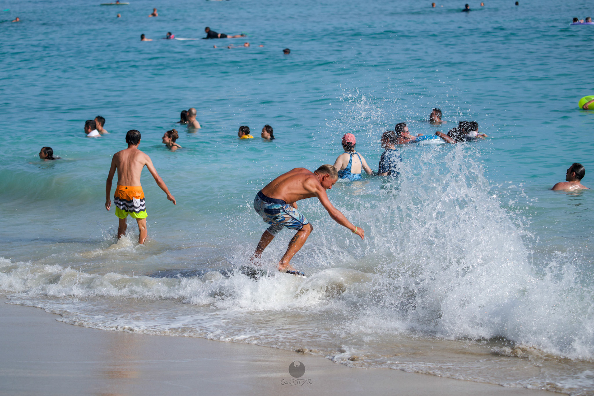 Brian "Hollywood" rips the Waikiki shore break.