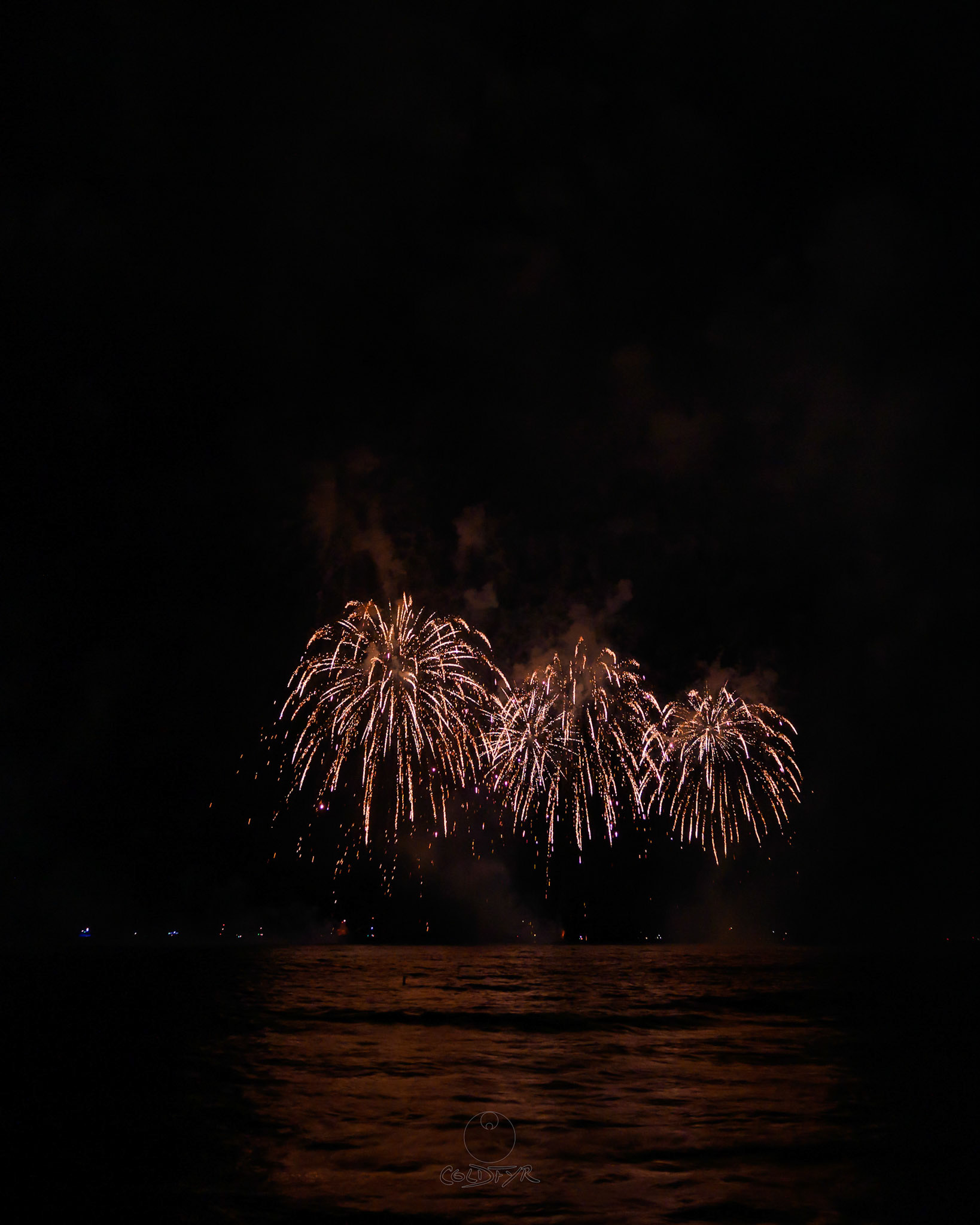Waikiki Friday Night Fireworks as Watched from the Waikiki Pier (Walls)