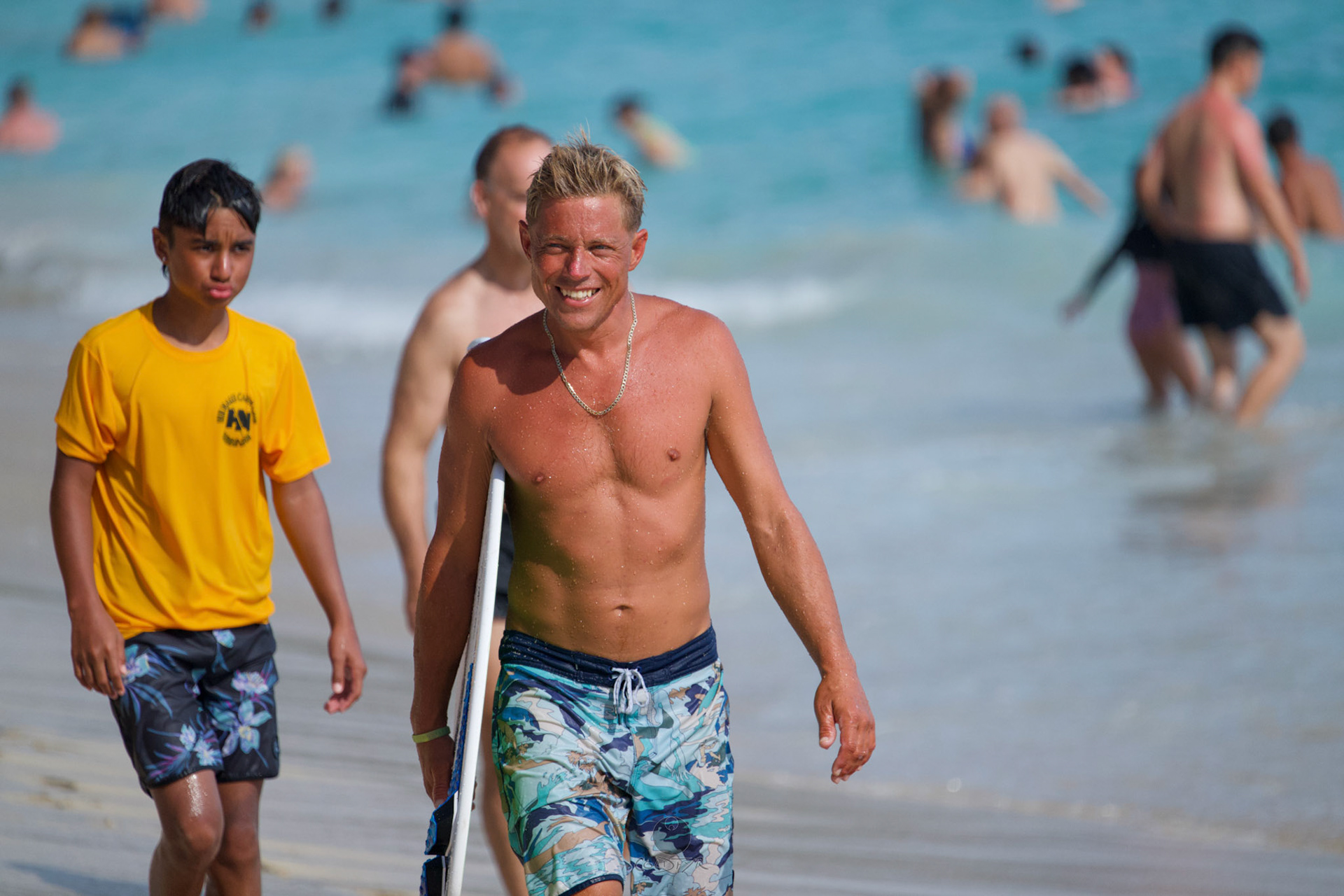 Brian "Hollywood" rips the Waikiki shore break.