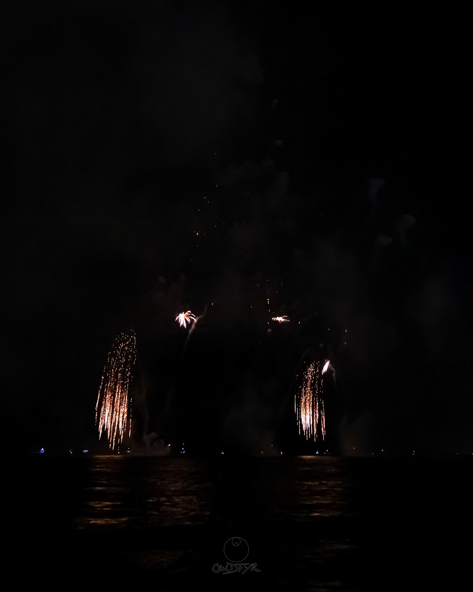 Waikiki Friday Night Fireworks as Watched from the Waikiki Pier (Walls)