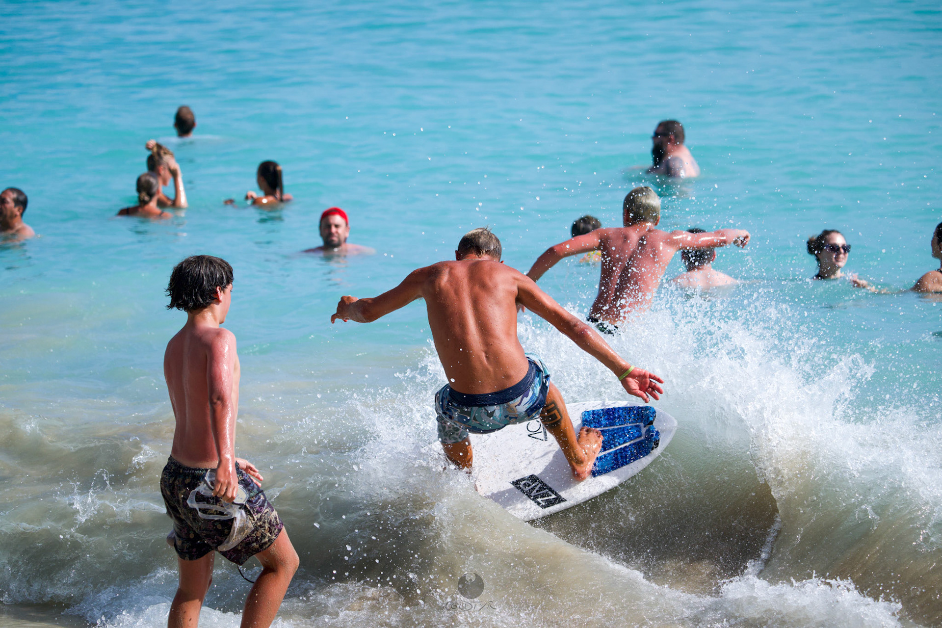 Brian "Hollywood" rips the Waikiki shore break.