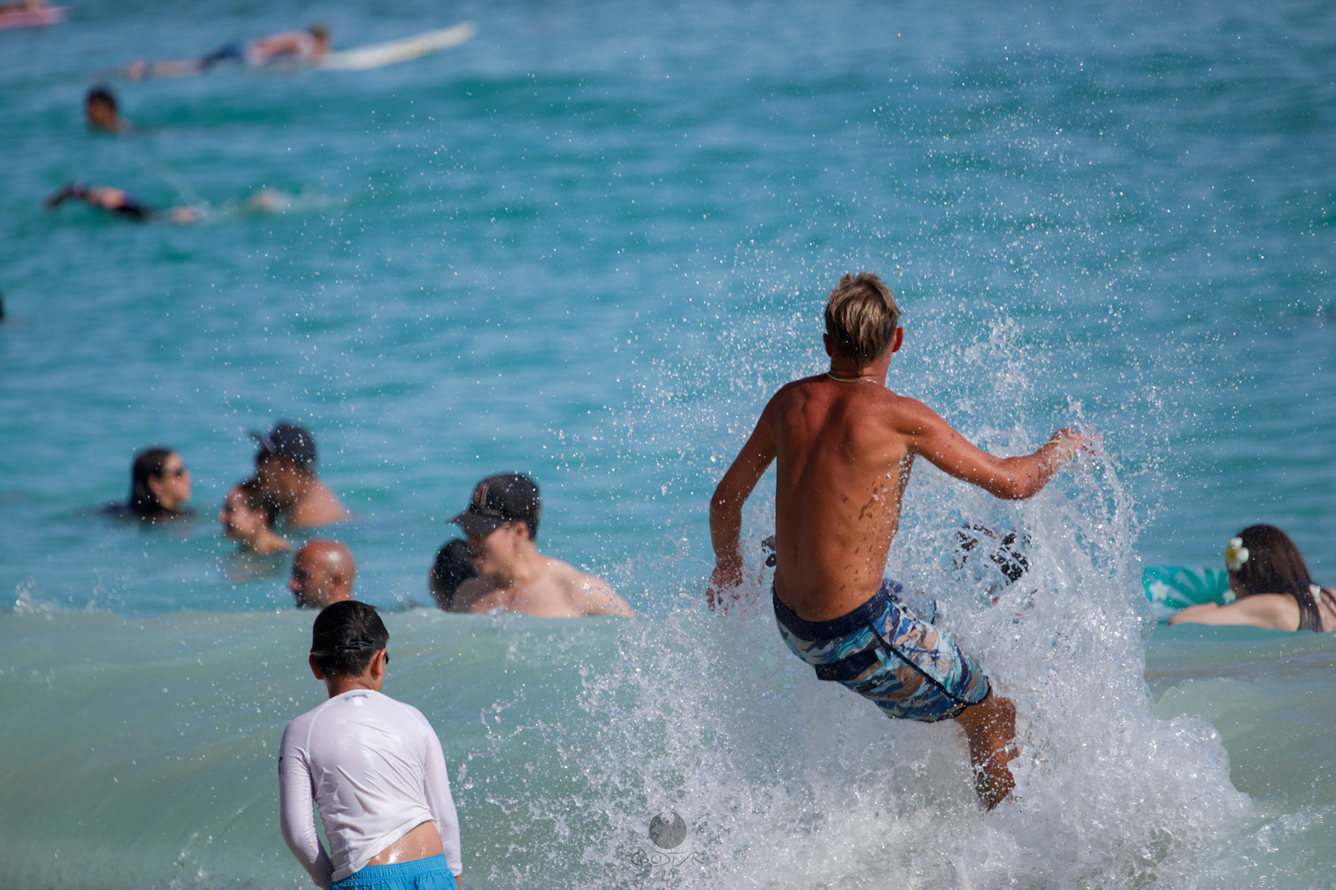 Brian "Hollywood" rips the Waikiki shore break.