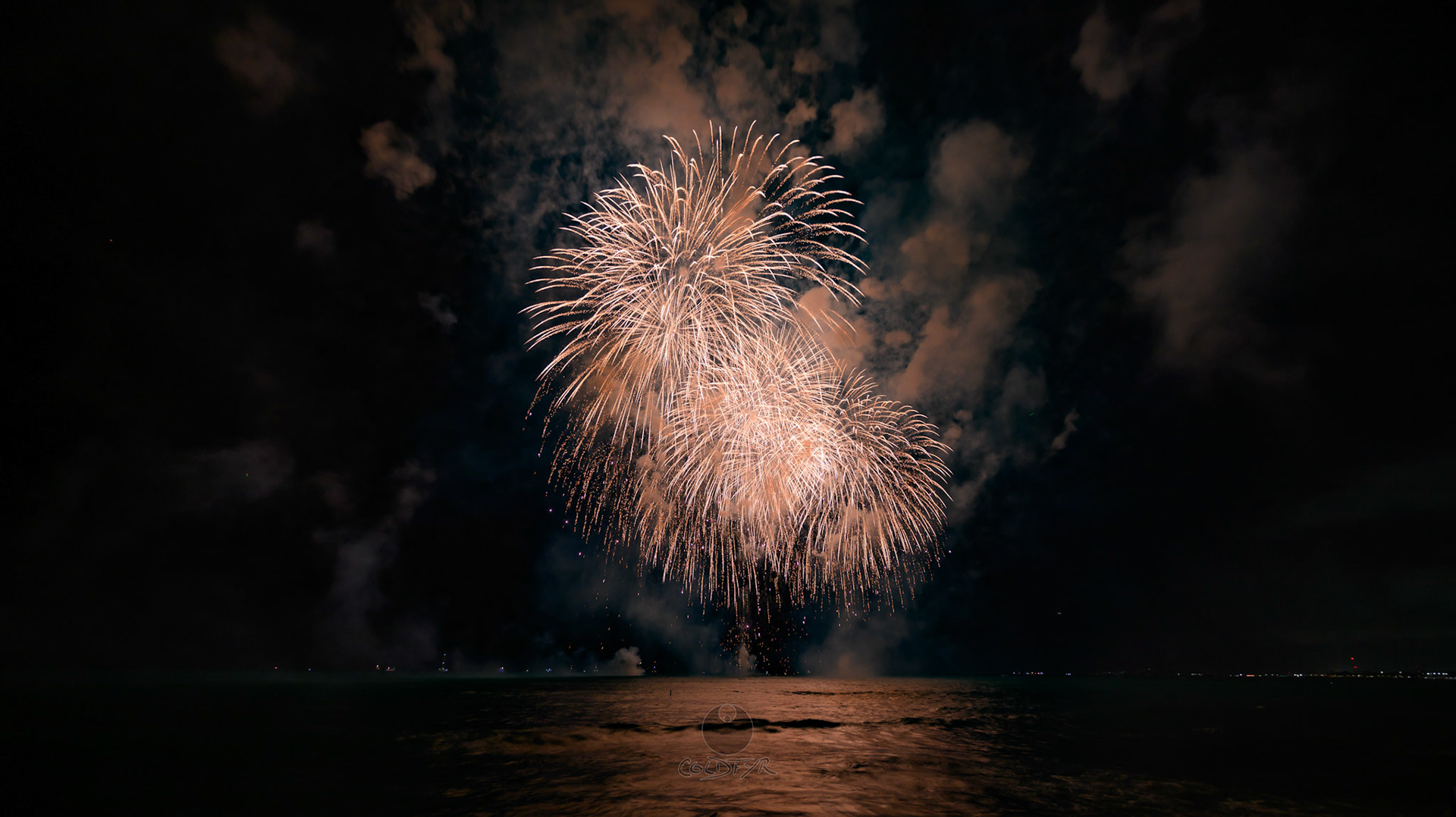 Waikiki Friday Night Fireworks as Watched from the Waikiki Pier (Walls)