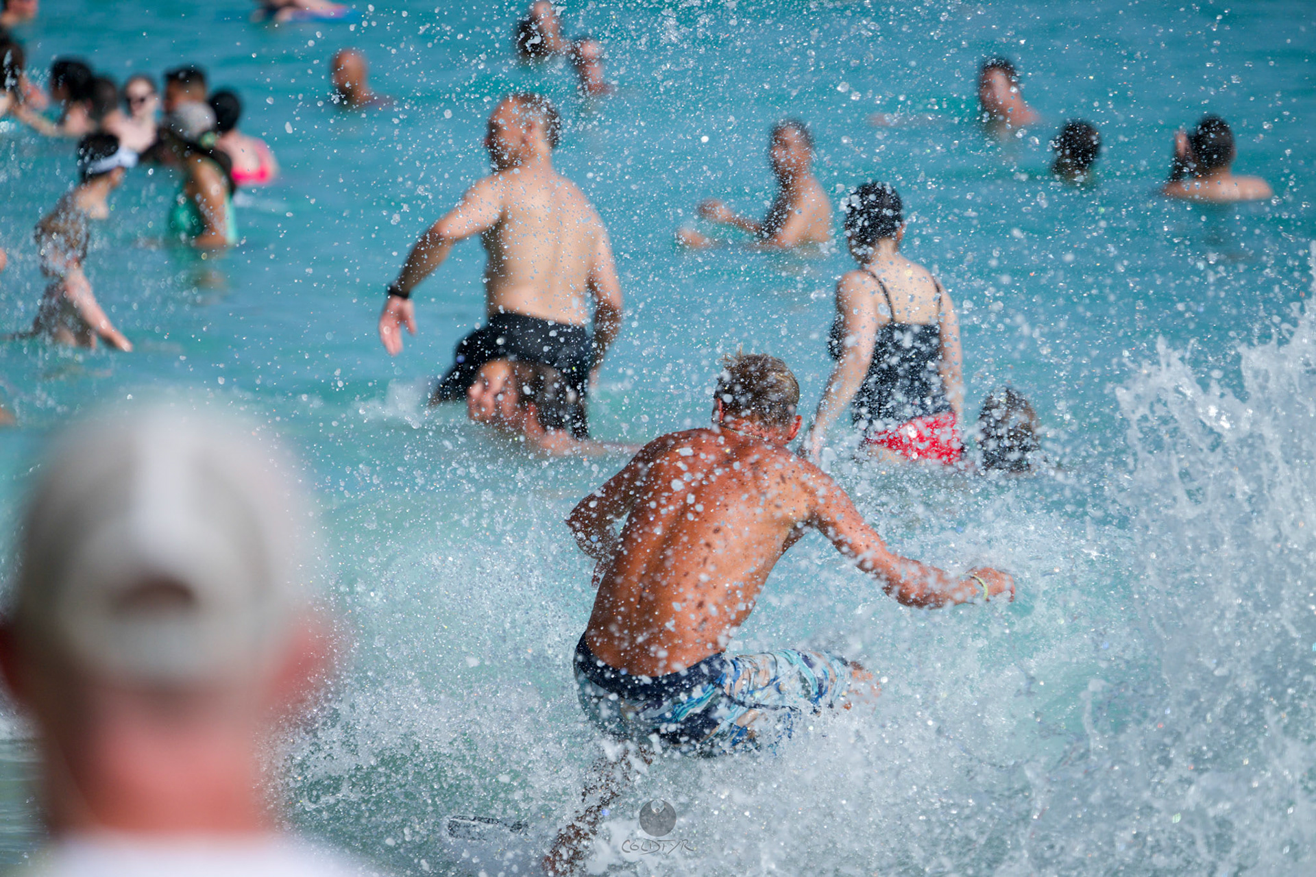 Brian "Hollywood" rips the Waikiki shore break.