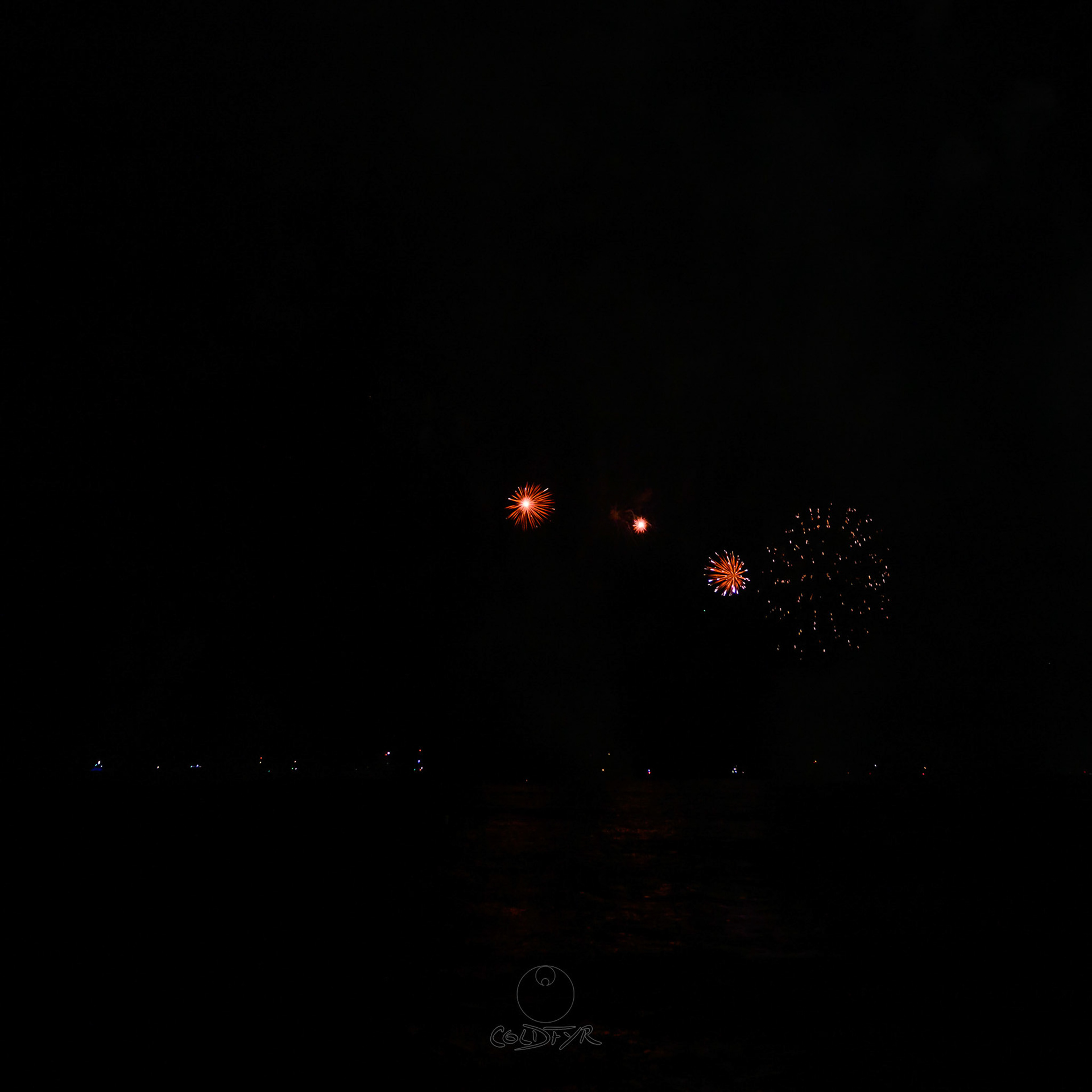 Waikiki Friday Night Fireworks as Watched from the Waikiki Pier (Walls)
