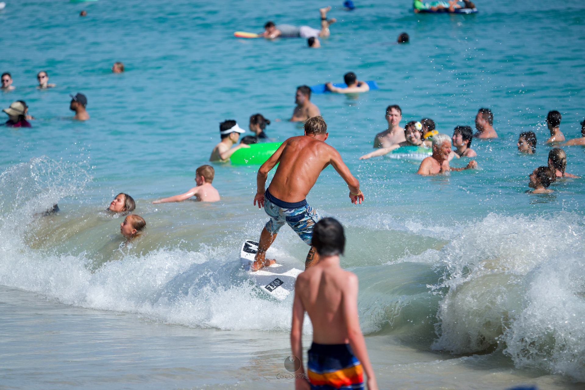 Brian "Hollywood" rips the Waikiki shore break.
