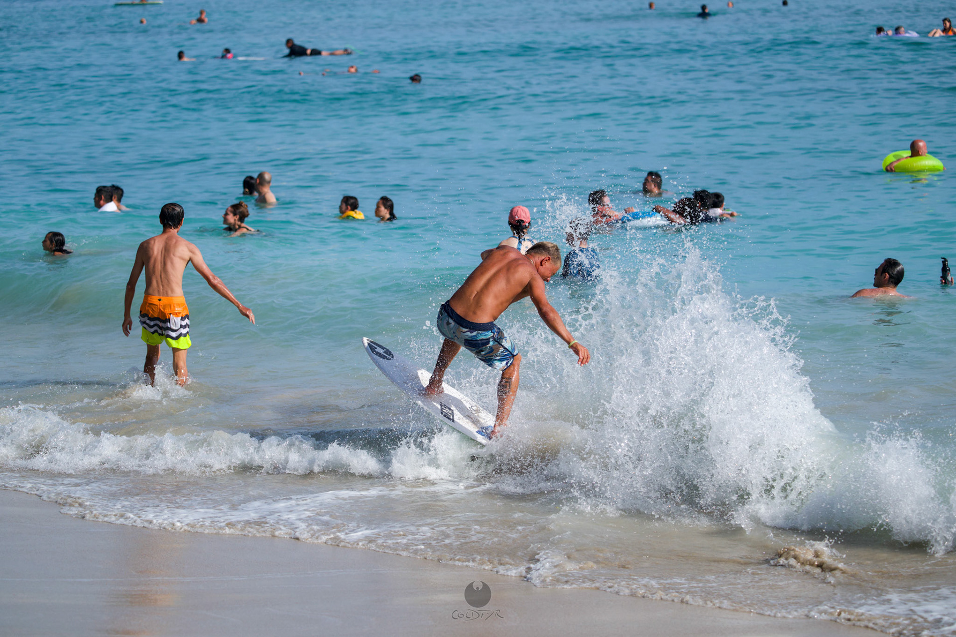 Brian "Hollywood" rips the Waikiki shore break.