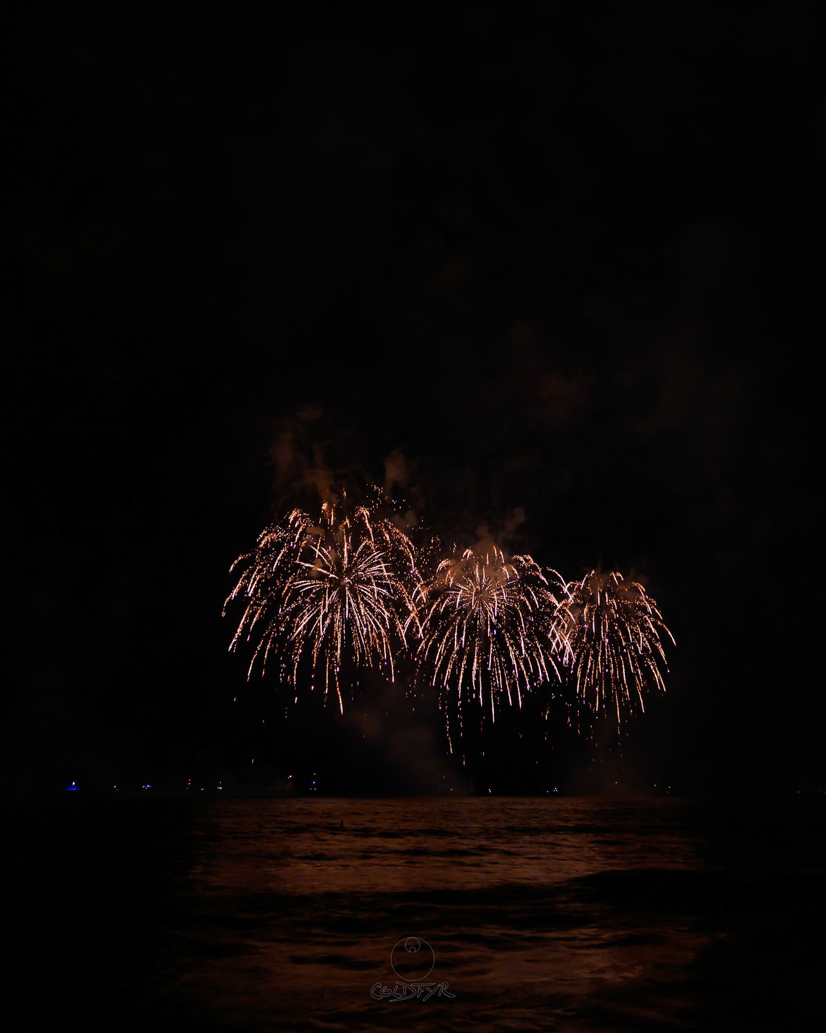 Waikiki Friday Night Fireworks as Watched from the Waikiki Pier (Walls)