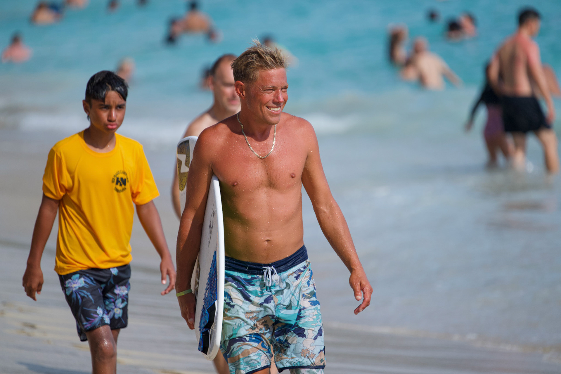 Brian "Hollywood" rips the Waikiki shore break.