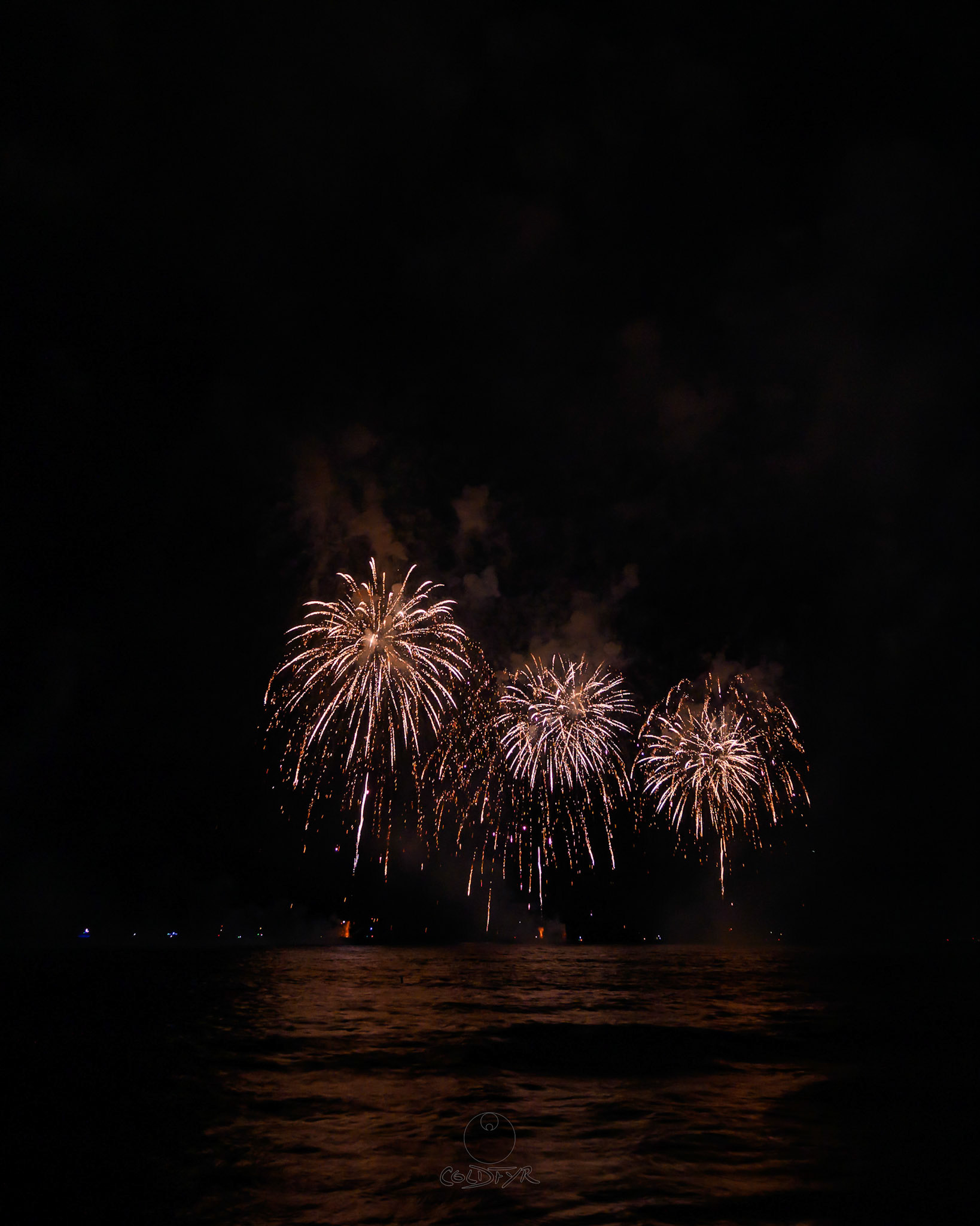 Waikiki Friday Night Fireworks as Watched from the Waikiki Pier (Walls)