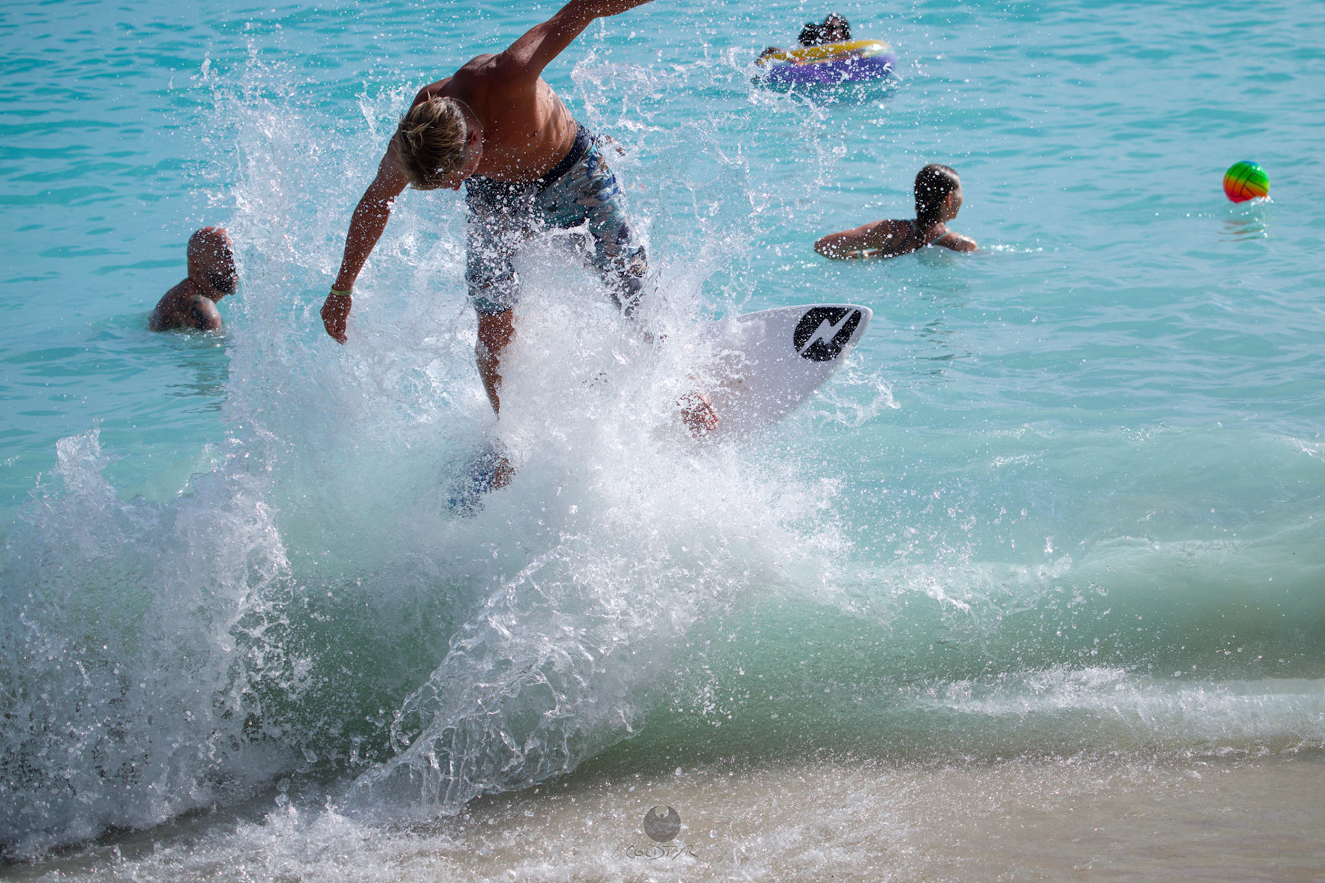 Brian "Hollywood" rips the Waikiki shore break.