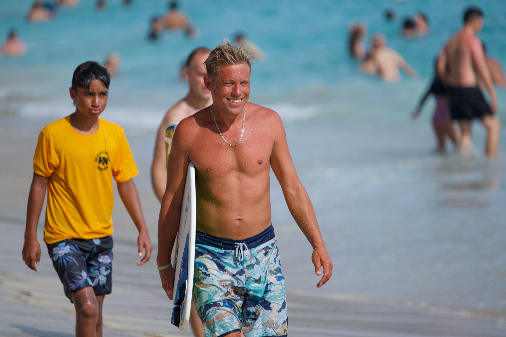 Brian "Hollywood" rips the Waikiki shore break.