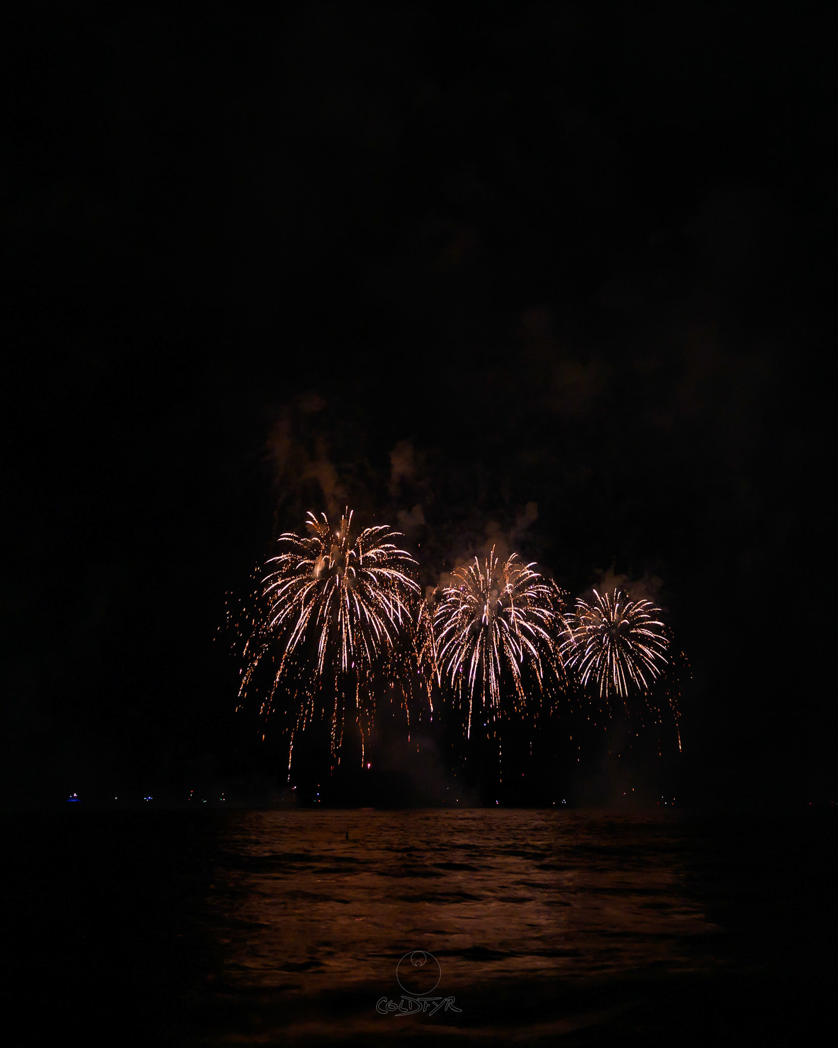 Waikiki Friday Night Fireworks as Watched from the Waikiki Pier (Walls)