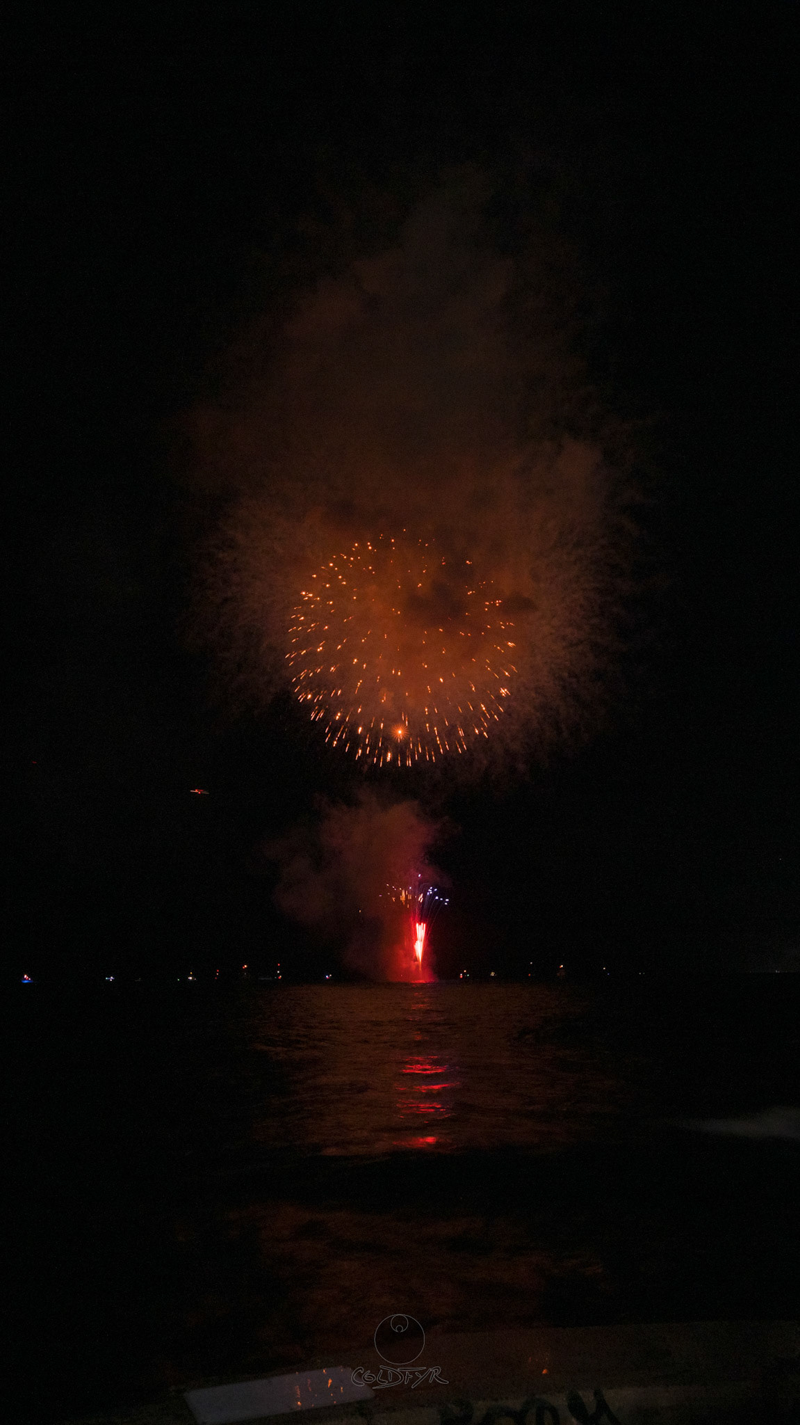 Waikiki Friday Night Fireworks as Watched from the Waikiki Pier (Walls)