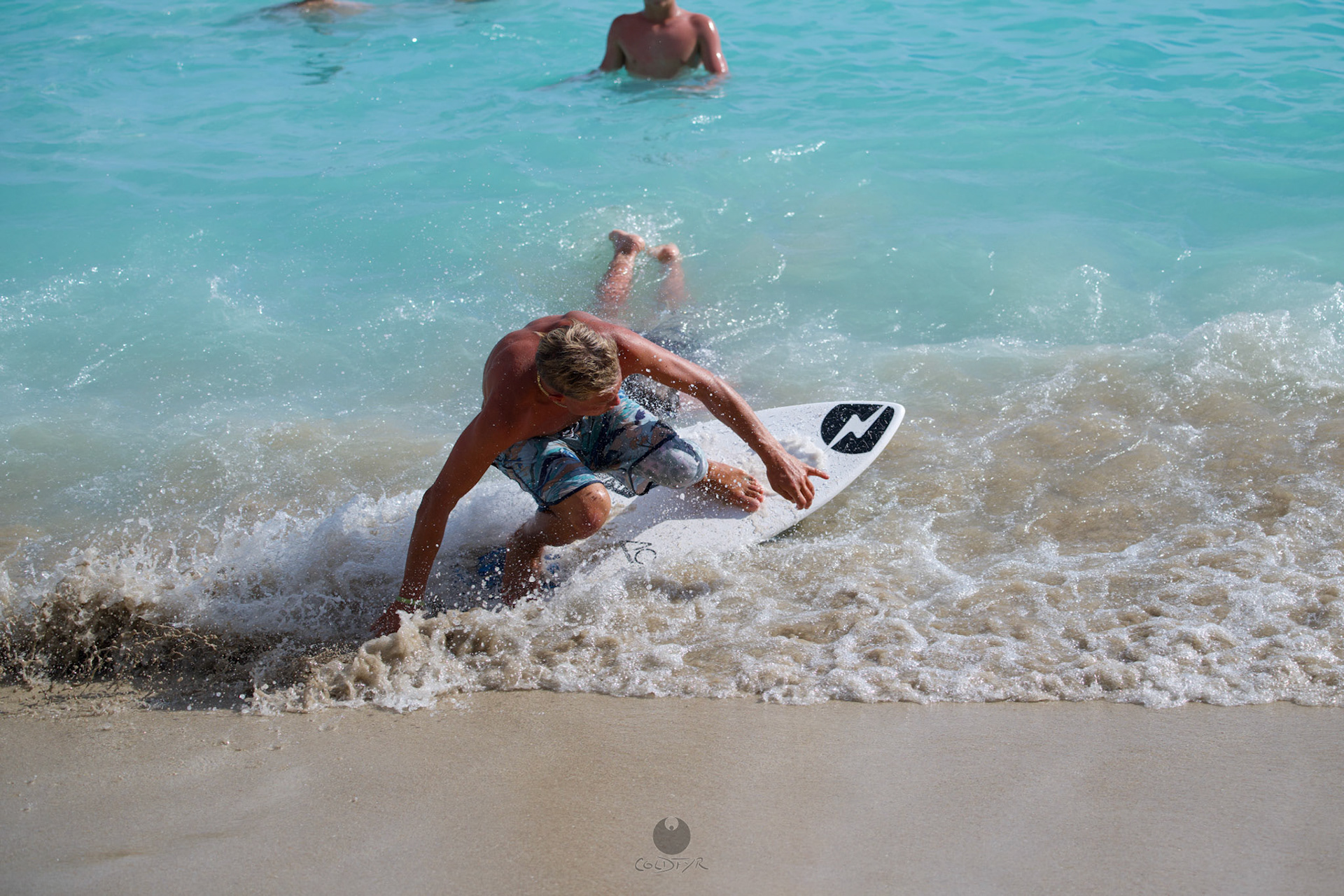 Brian "Hollywood" rips the Waikiki shore break.