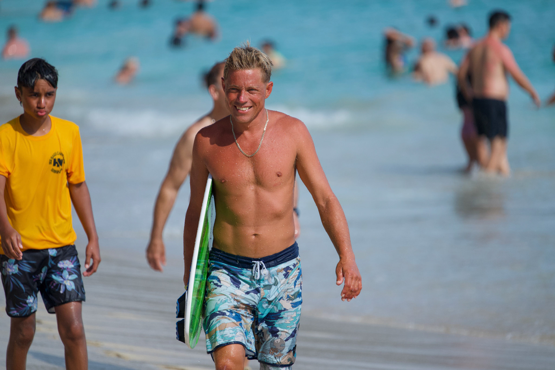 Brian "Hollywood" rips the Waikiki shore break.