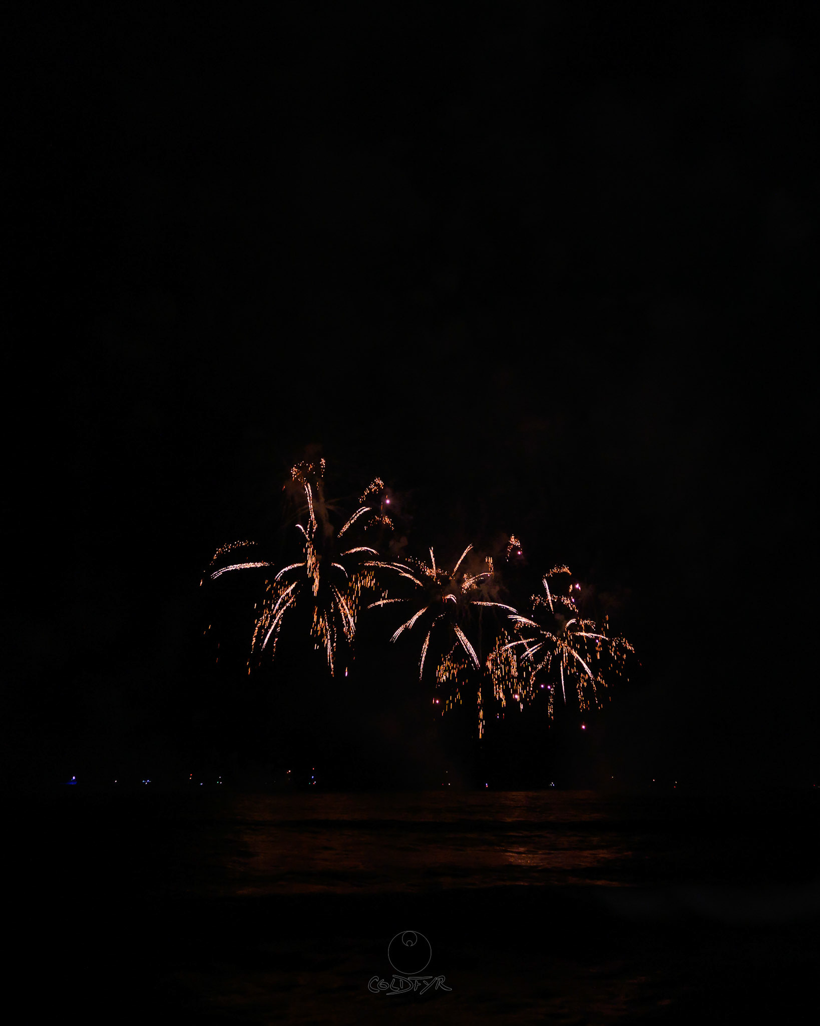 Waikiki Friday Night Fireworks as Watched from the Waikiki Pier (Walls)