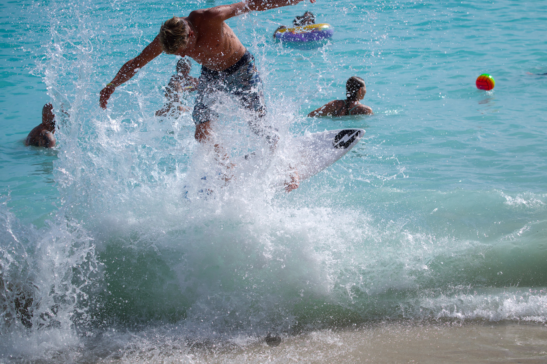 Brian "Hollywood" rips the Waikiki shore break.