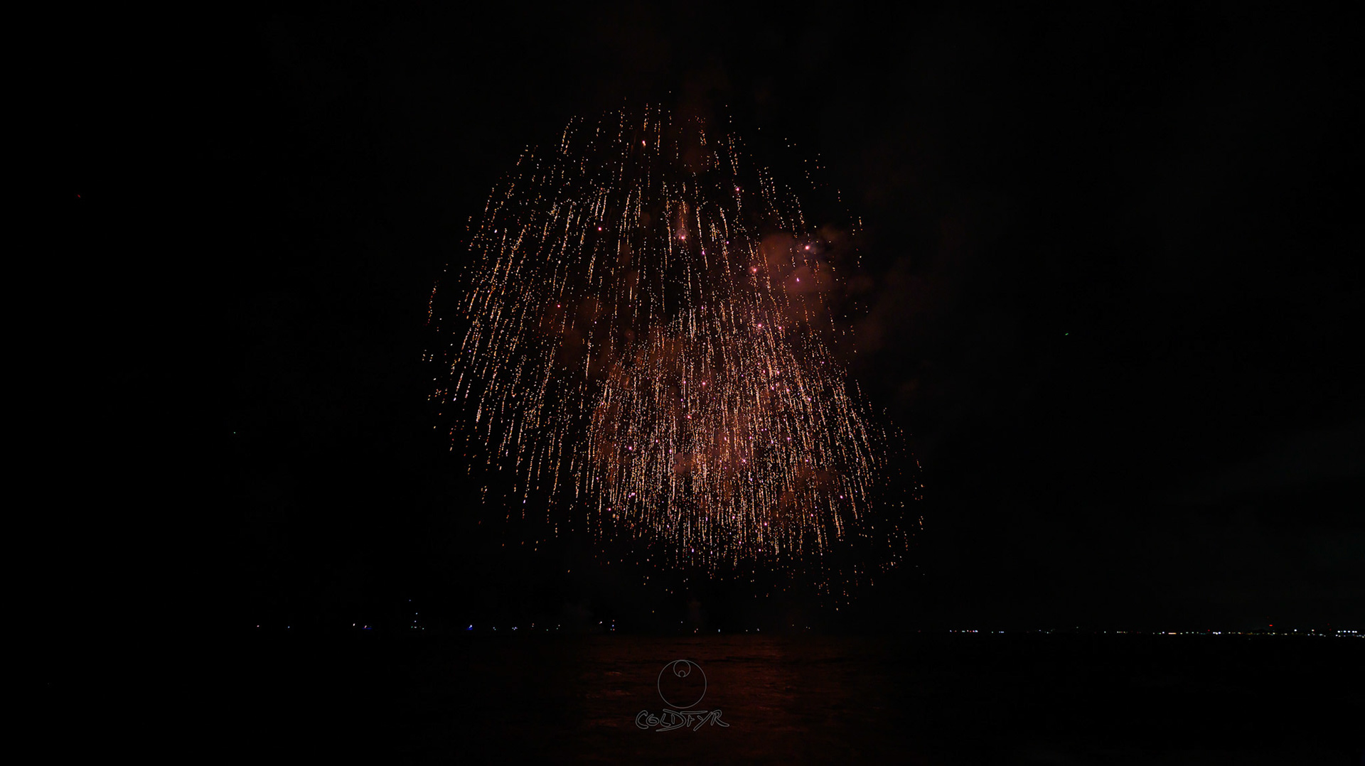 Waikiki Friday Night Fireworks as Watched from the Waikiki Pier (Walls)
