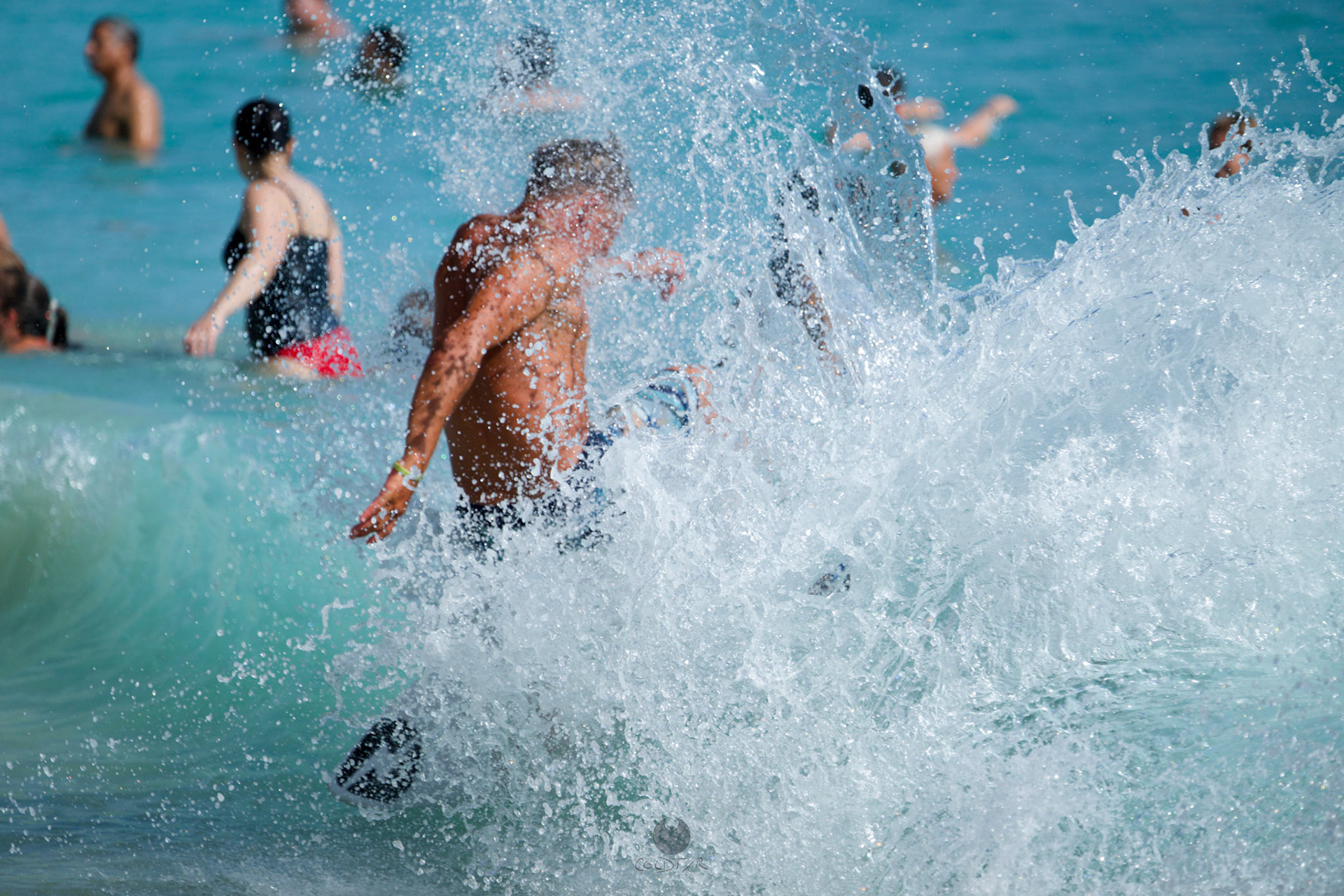 Brian "Hollywood" rips the Waikiki shore break.
